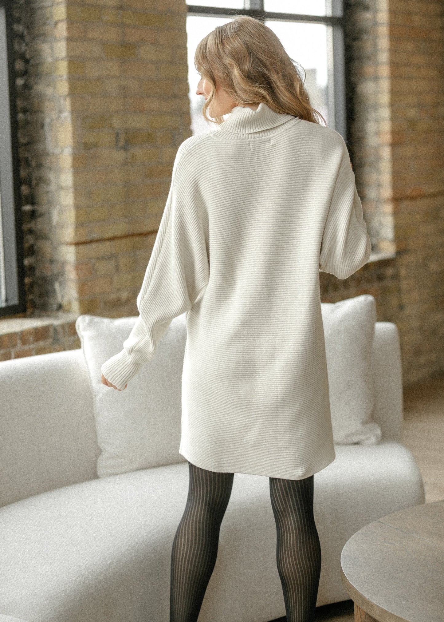 Anya Turtleneck Tunic Length Sweater