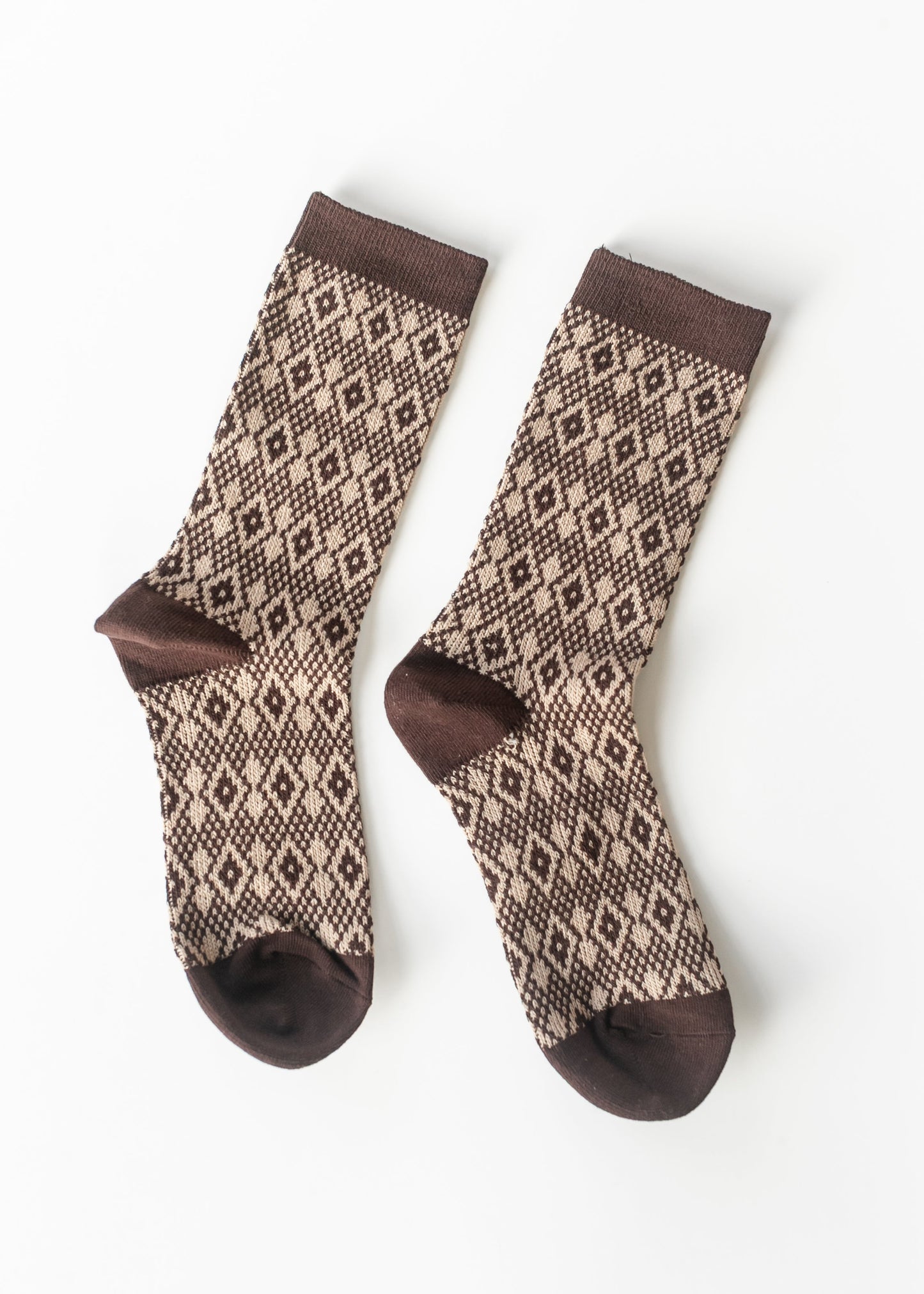 Argyle Crew Socks