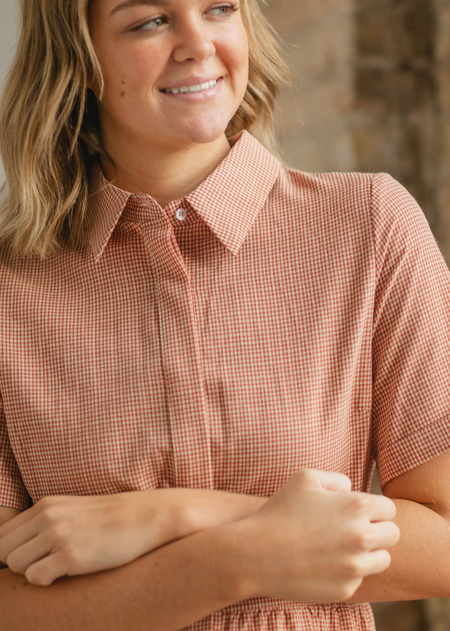 Becky Checkered Button Down Dress - FINAL SALE