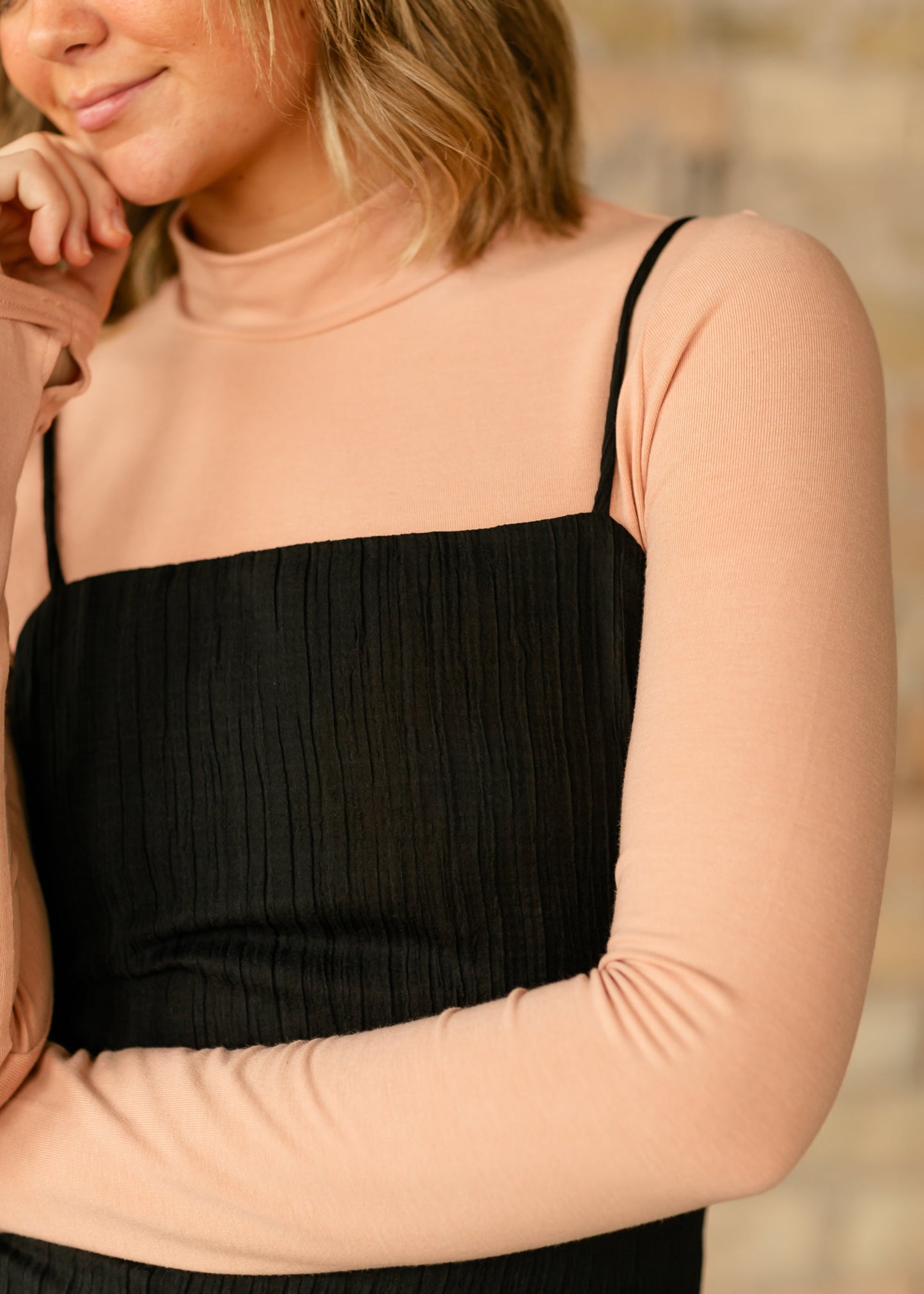Sadie & Sage® Black Sleeveless Crinkle Maxi Dress - FINAL SALE
