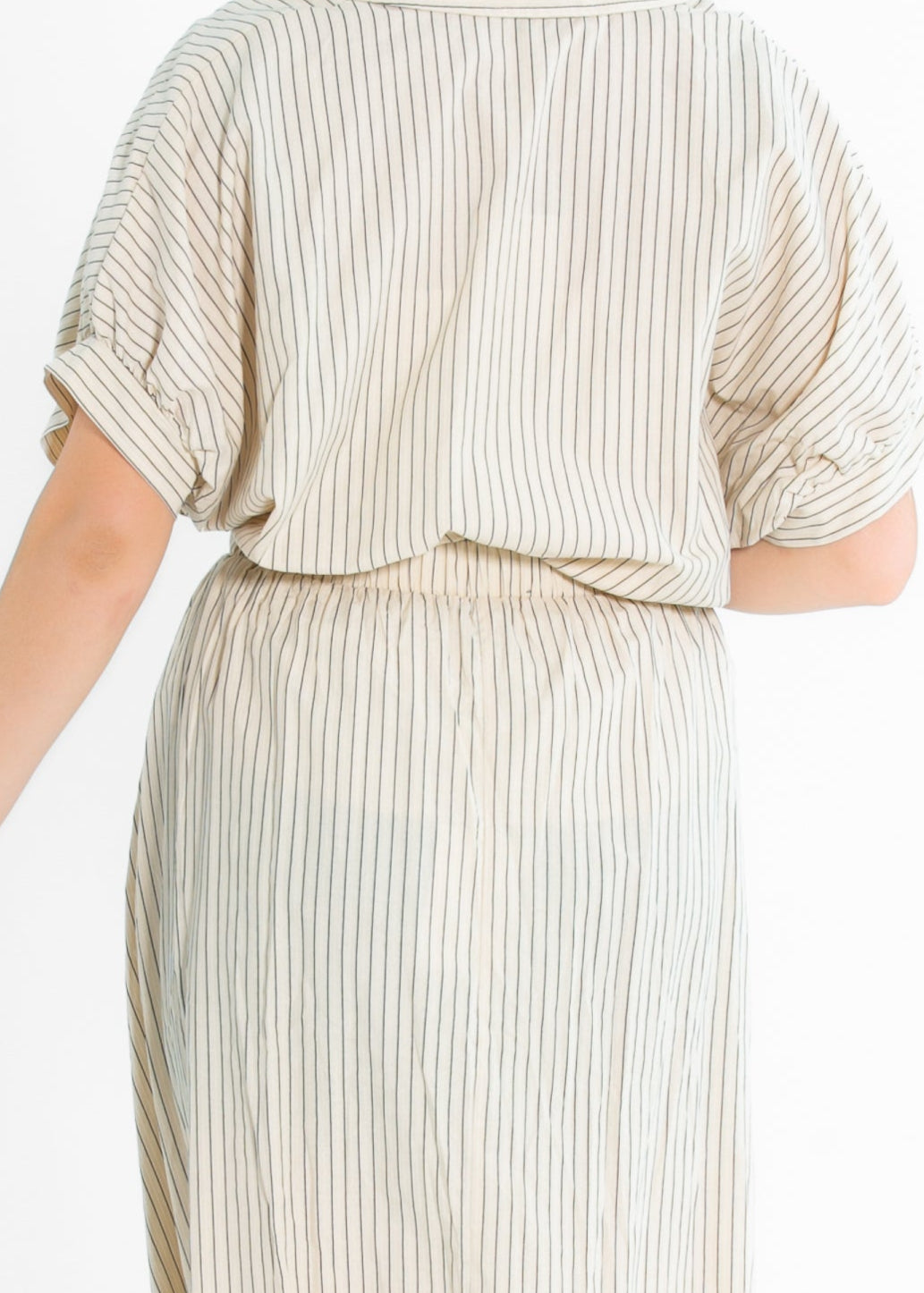 Black Striped A-line Midi Skirt - FINAL SALE
