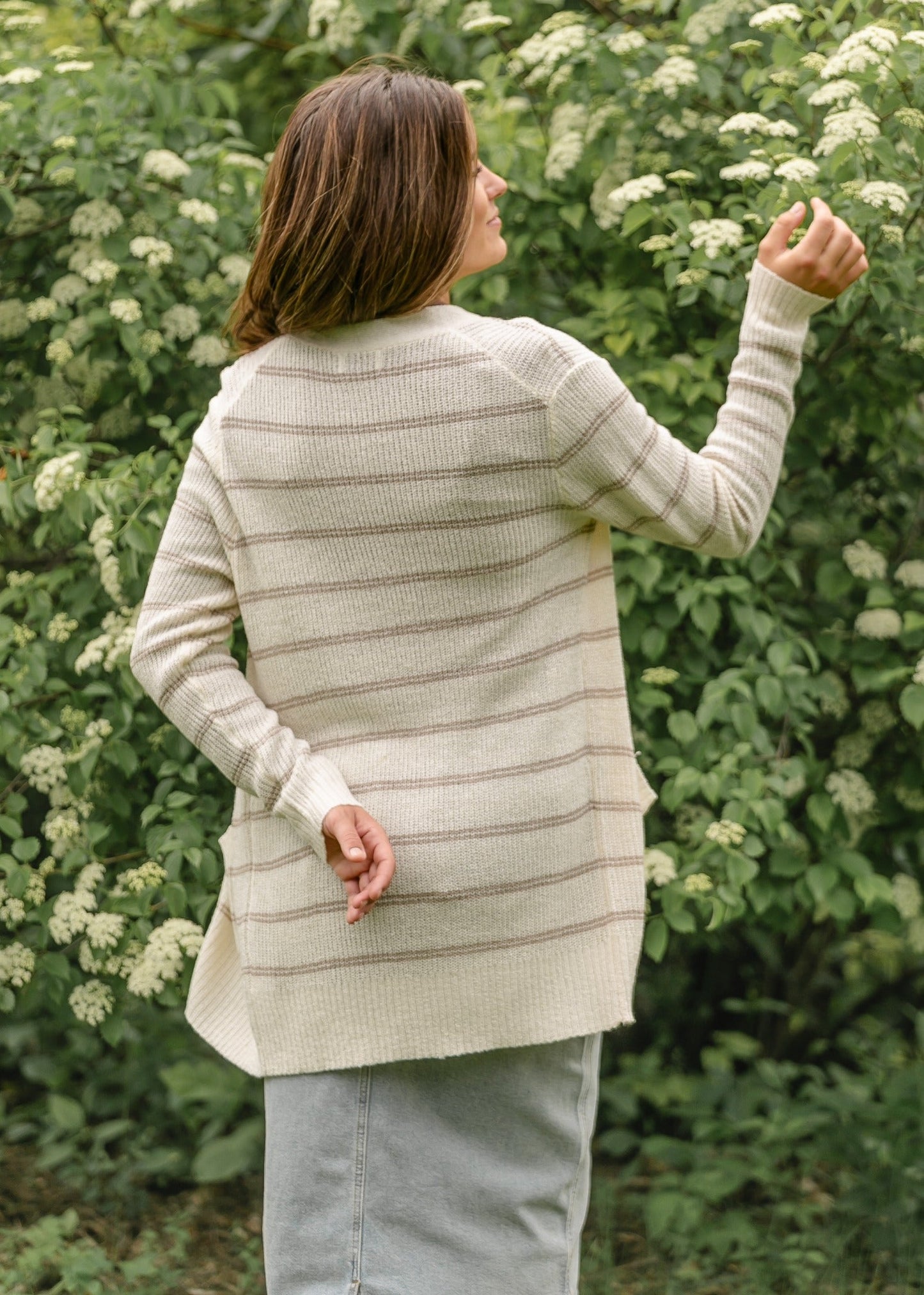 Breezy Knit Striped Cardigan