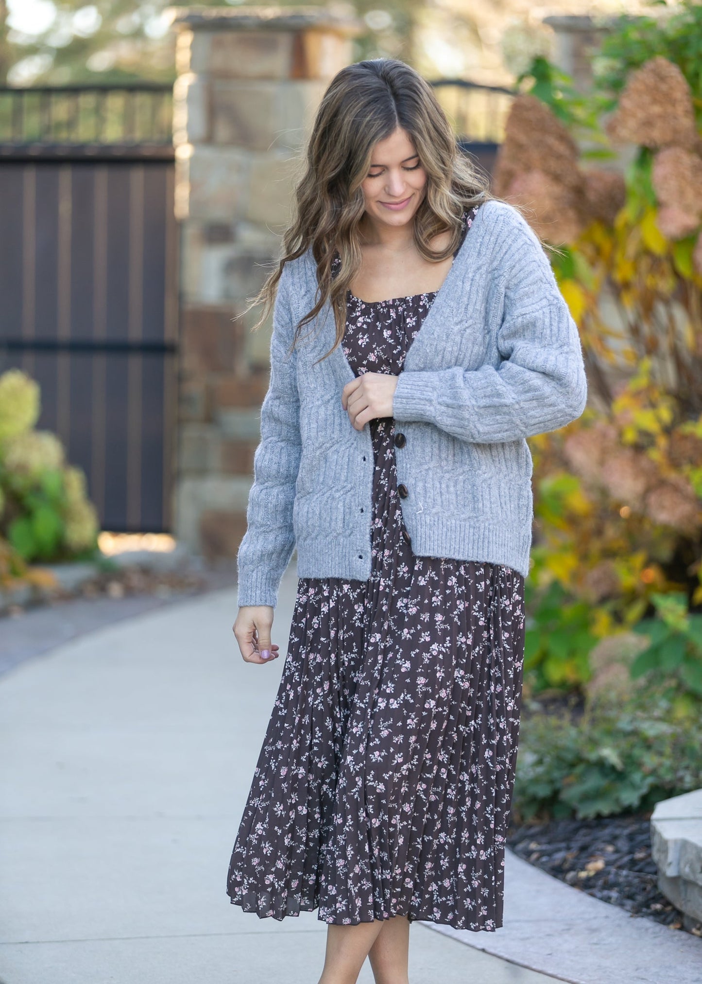 Button Down Cable Knit Cardigan - FINAL SALE