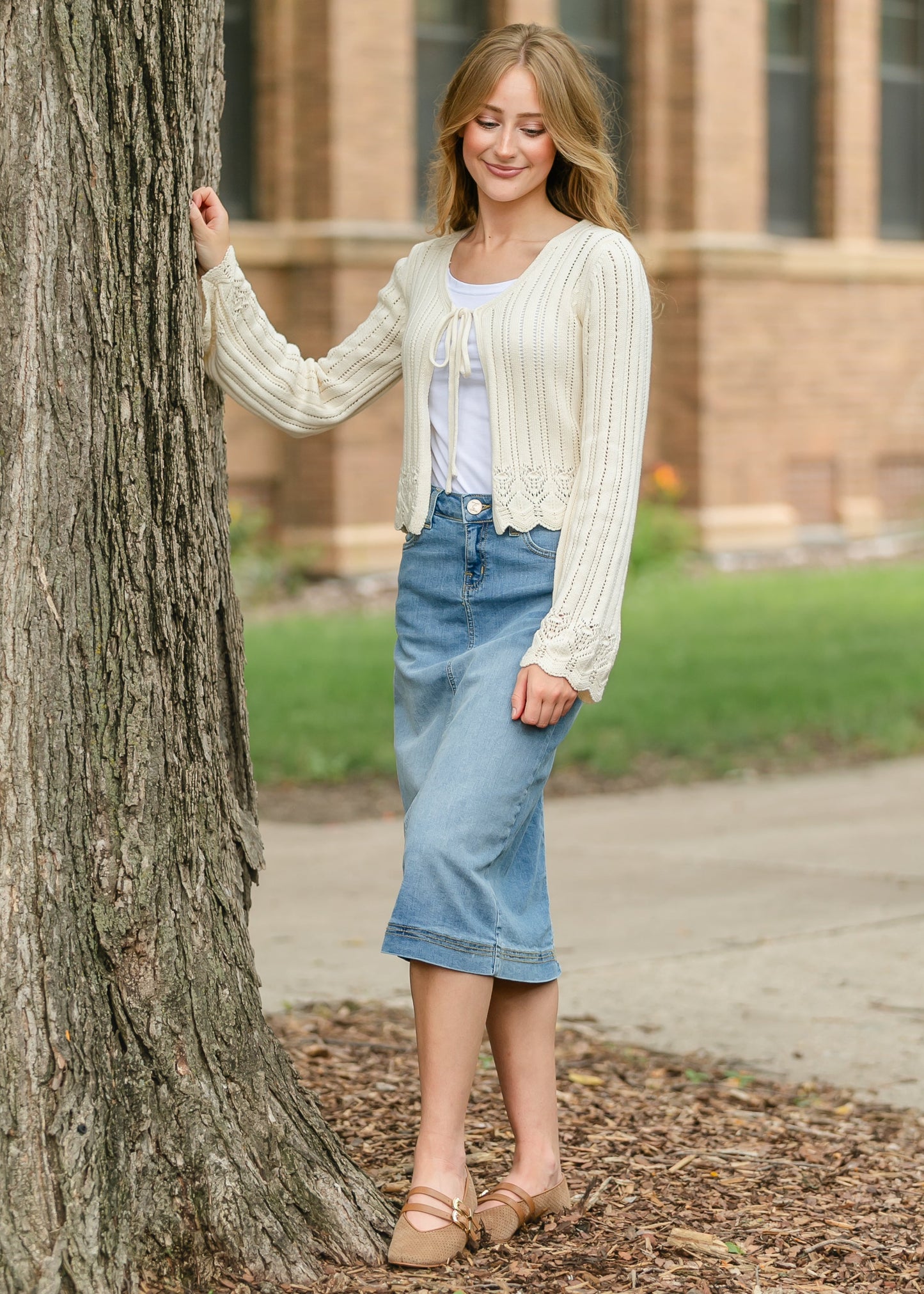 Chamomile Front Tie Cardigan