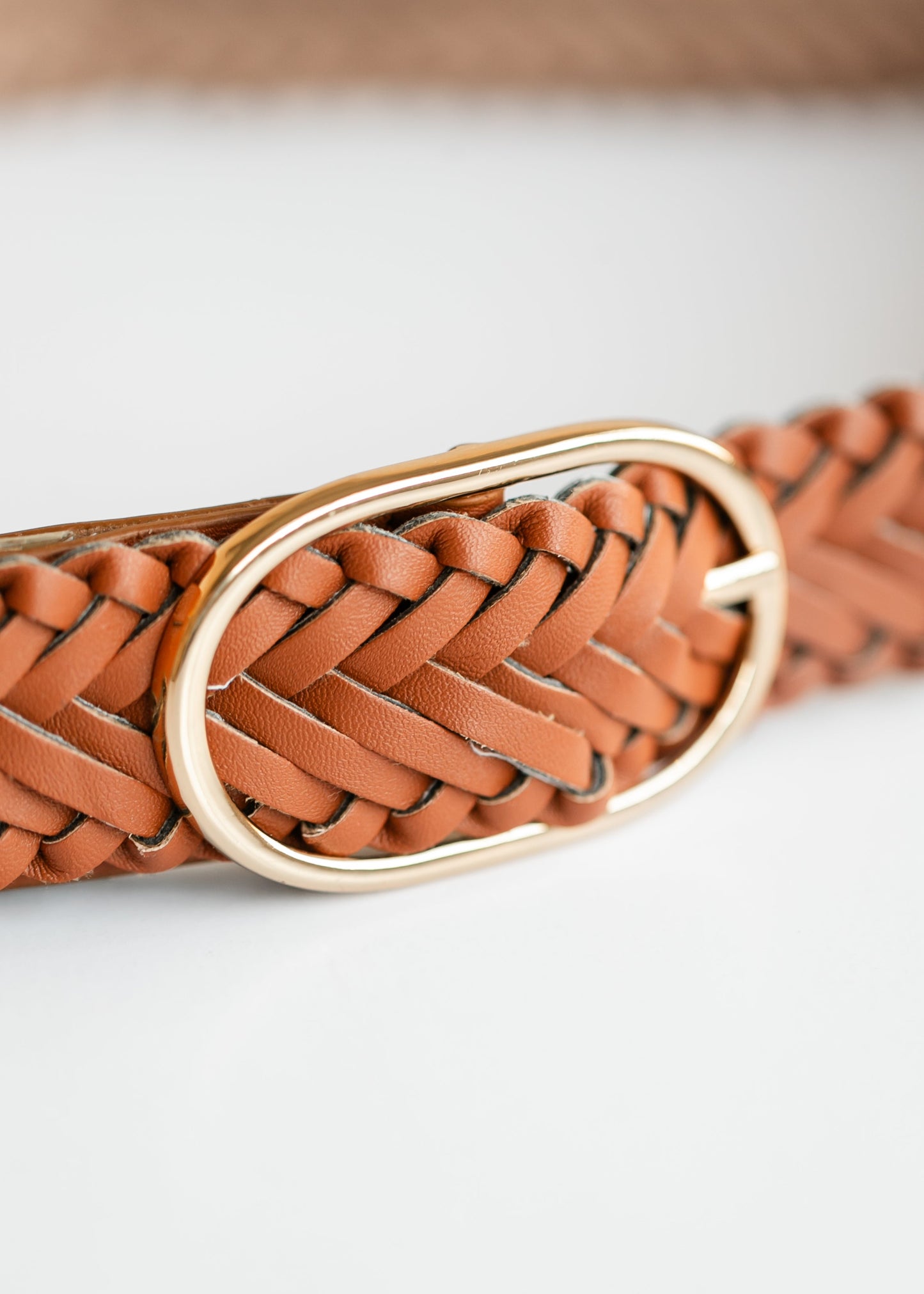 Classic Braided Oval Buckle Belt