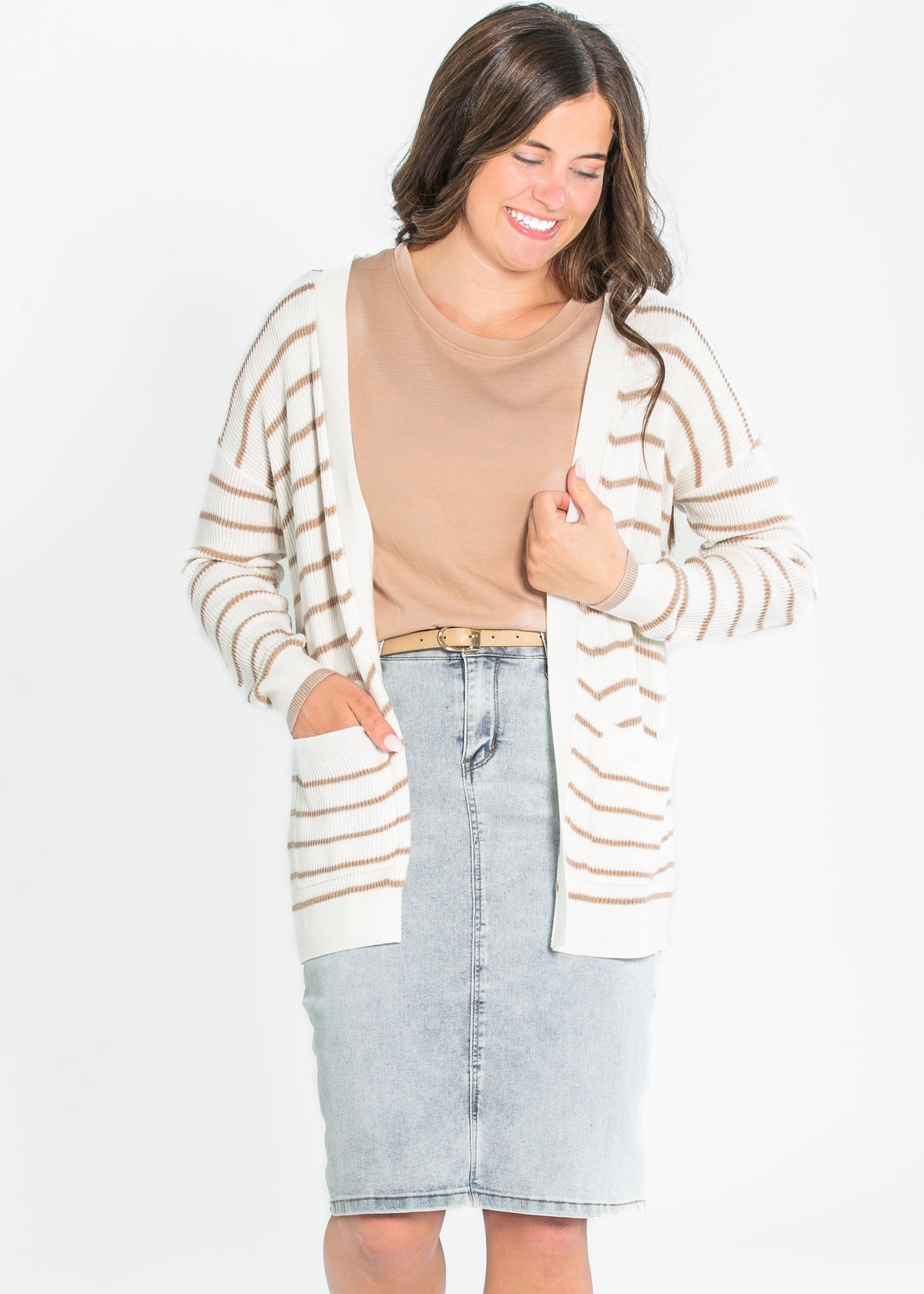 Classic Knit Striped Cardigan - FINAL SALE