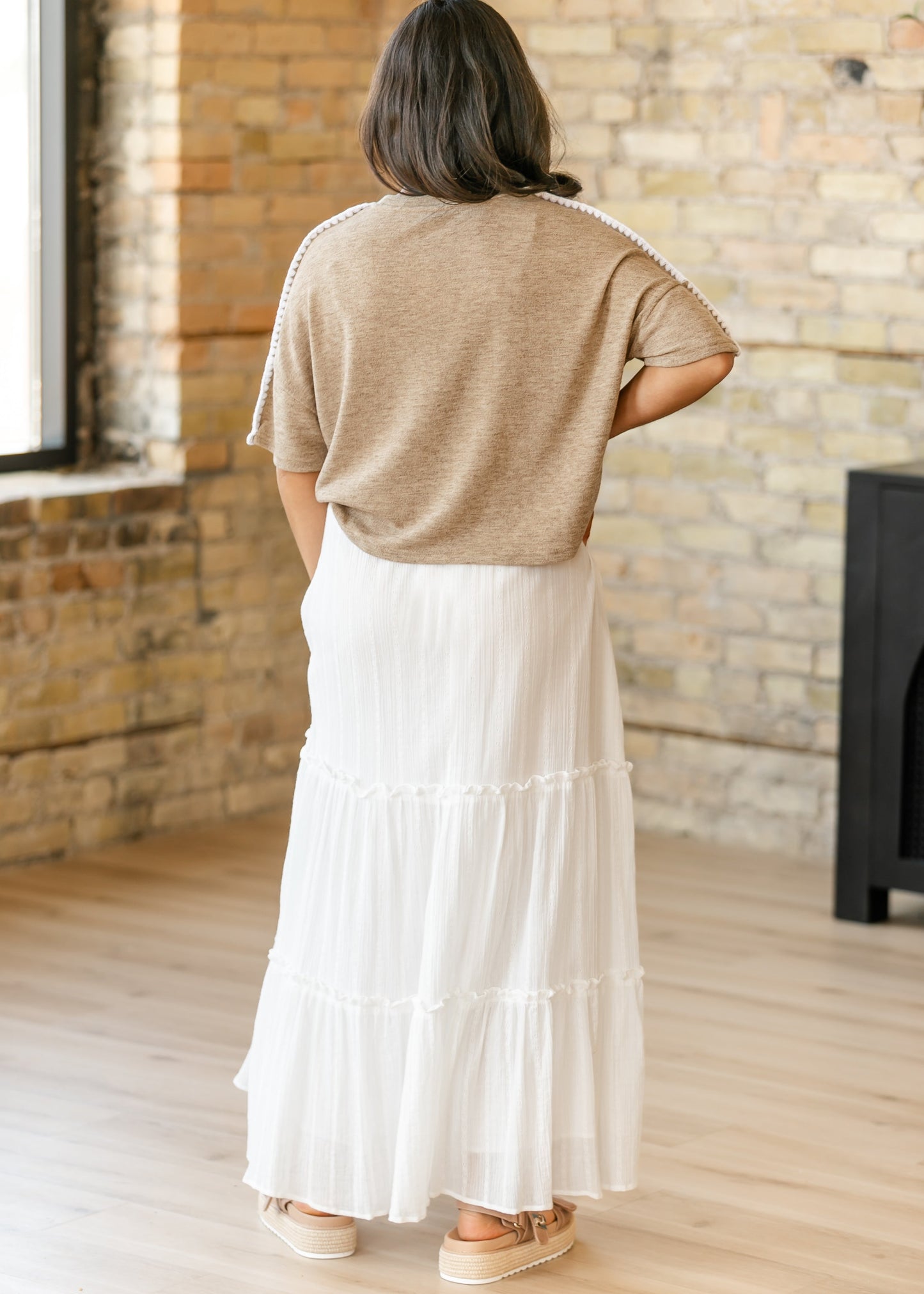 Contrast Stitch Detail Knit Top - FINAL SALE