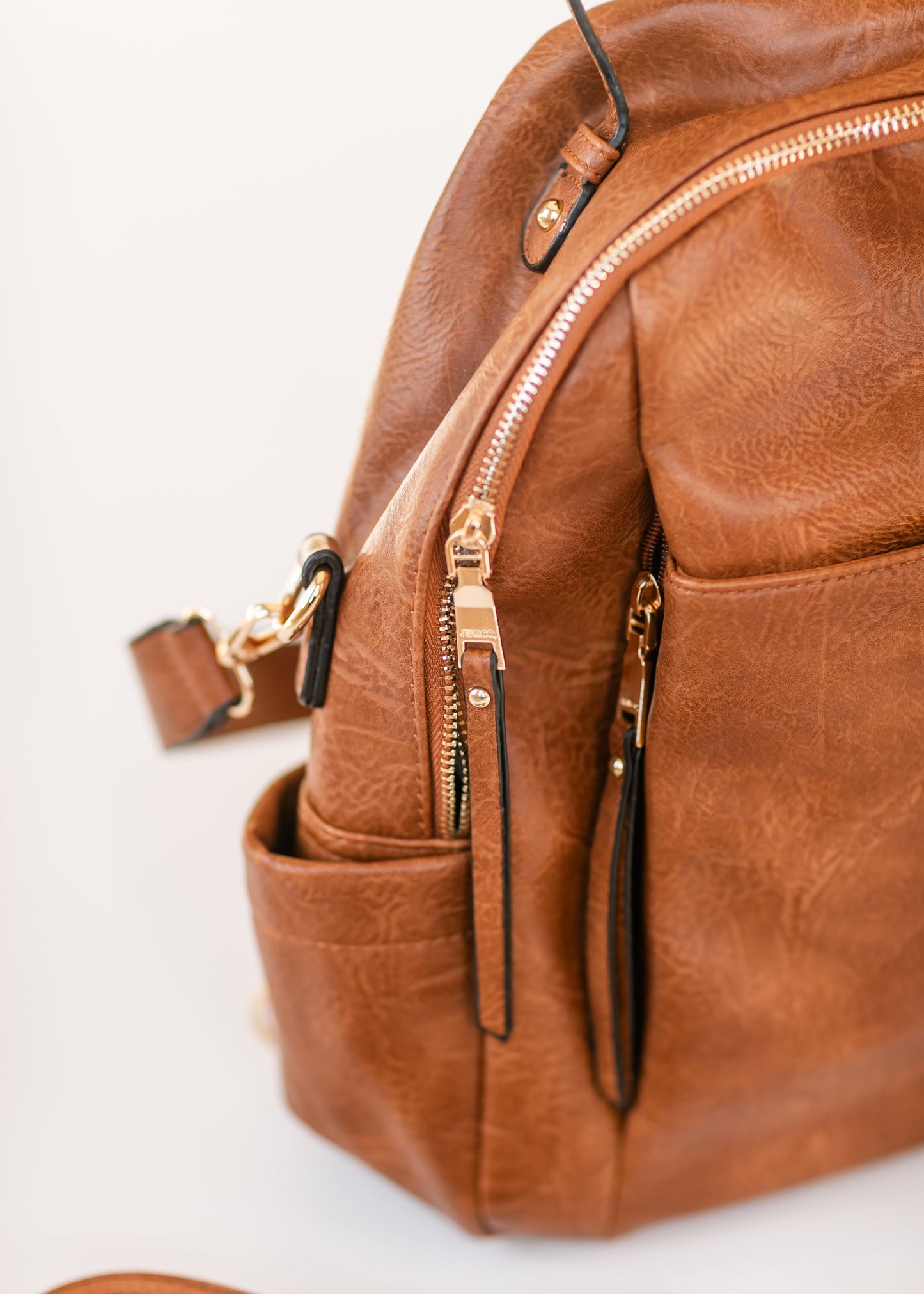 Convertible Faux Leather Long Strap Backpack