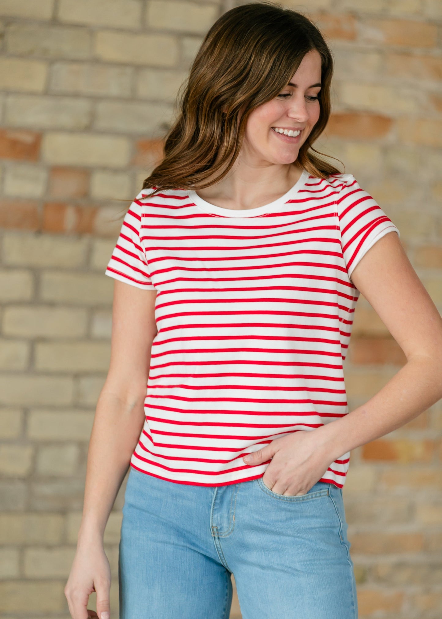 Essential Red Stripe Short Sleeve T-Shirt