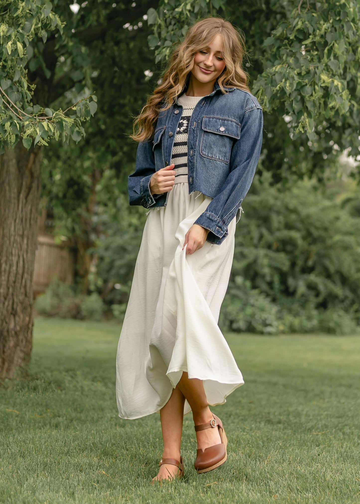 Crochet Short Sleeve Midi Dress