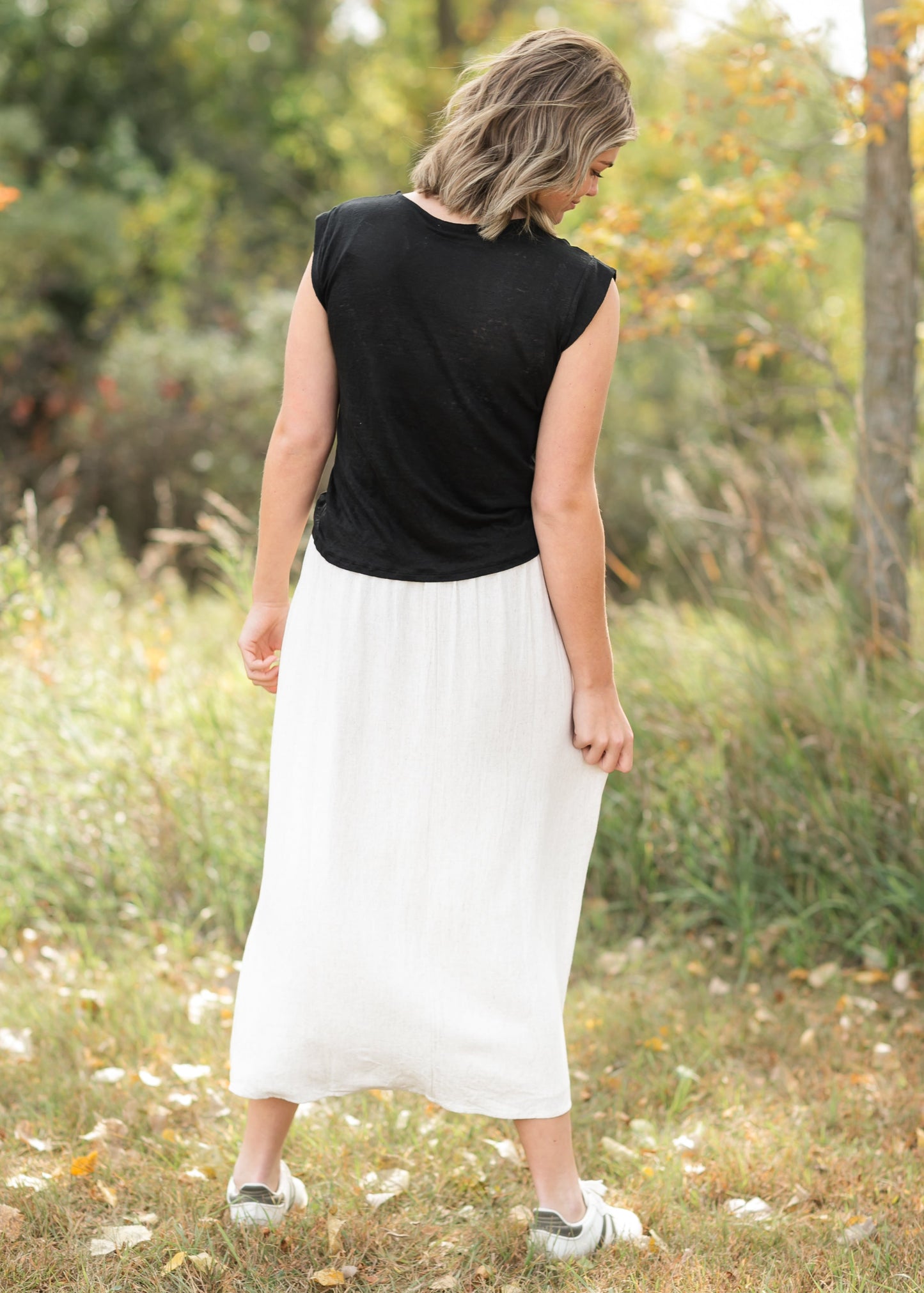 Essential Slub Cotton Cap Sleeve Top - FINAL SALE