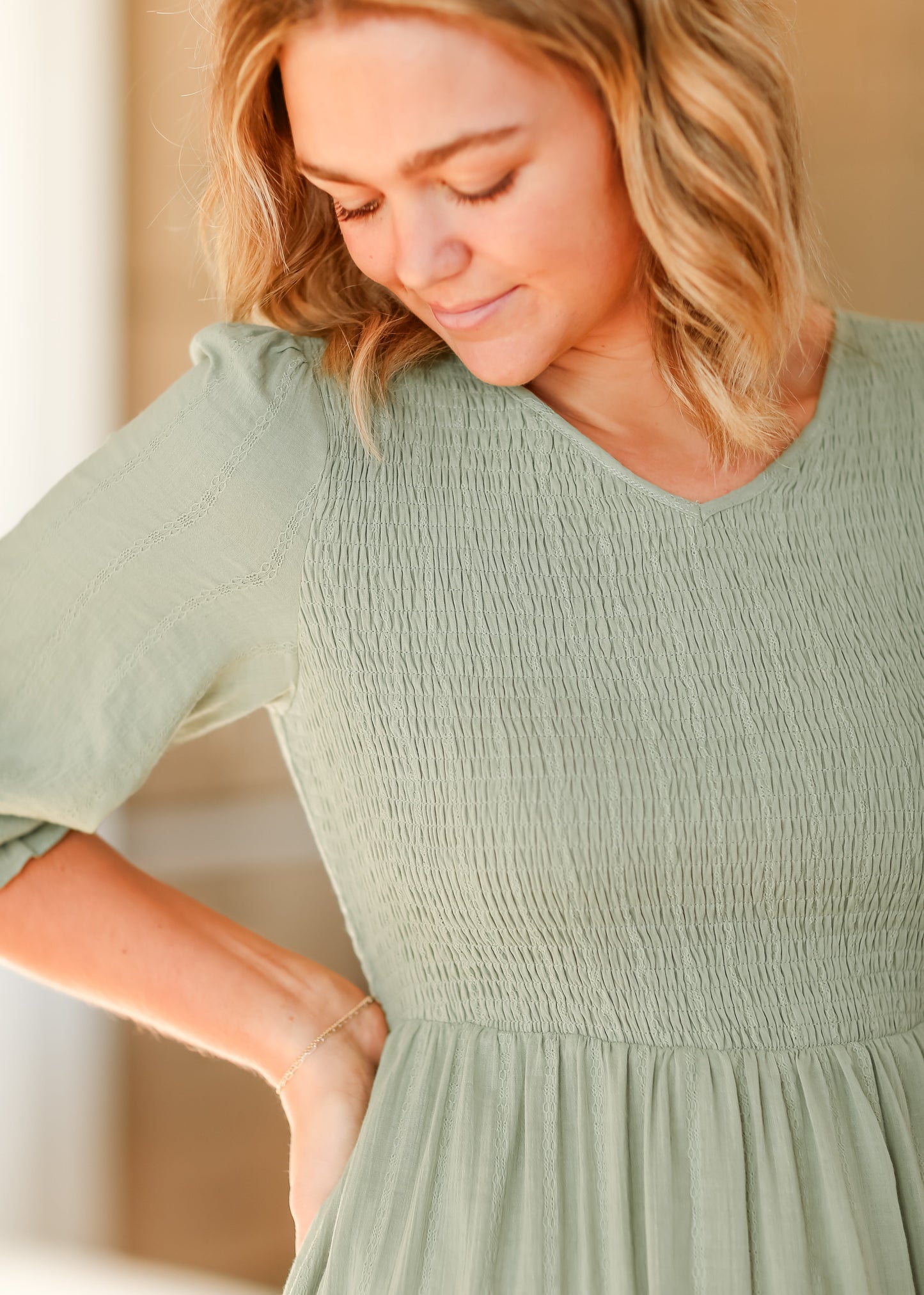 Flora Smocked Midi Dress - FINAL SALE