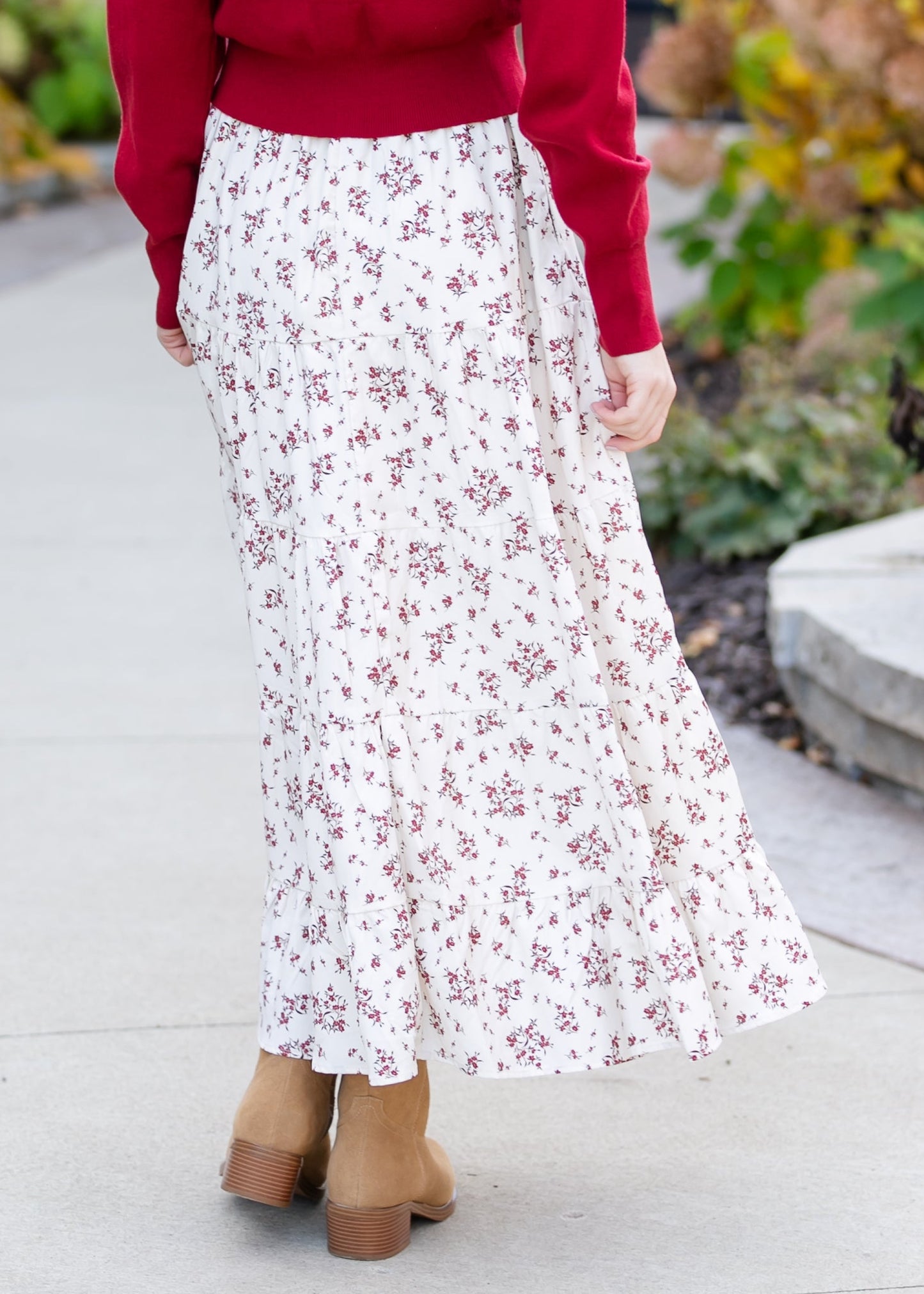 Floral Print Tiered Maxi Skirt - FINAL SALE