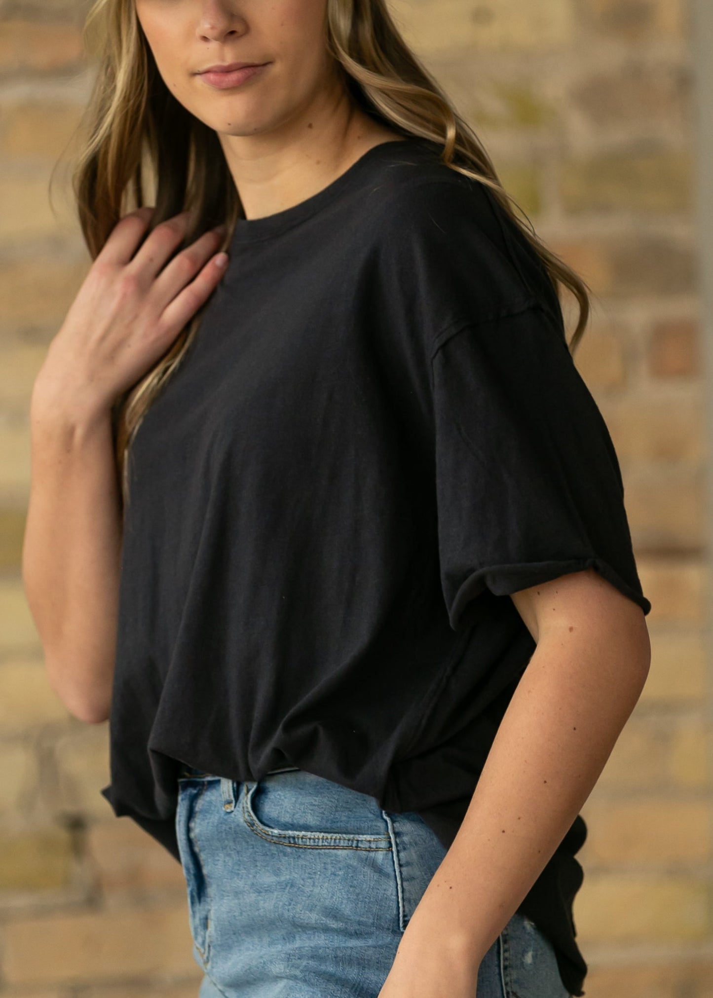 Free People® Black Nina Tee