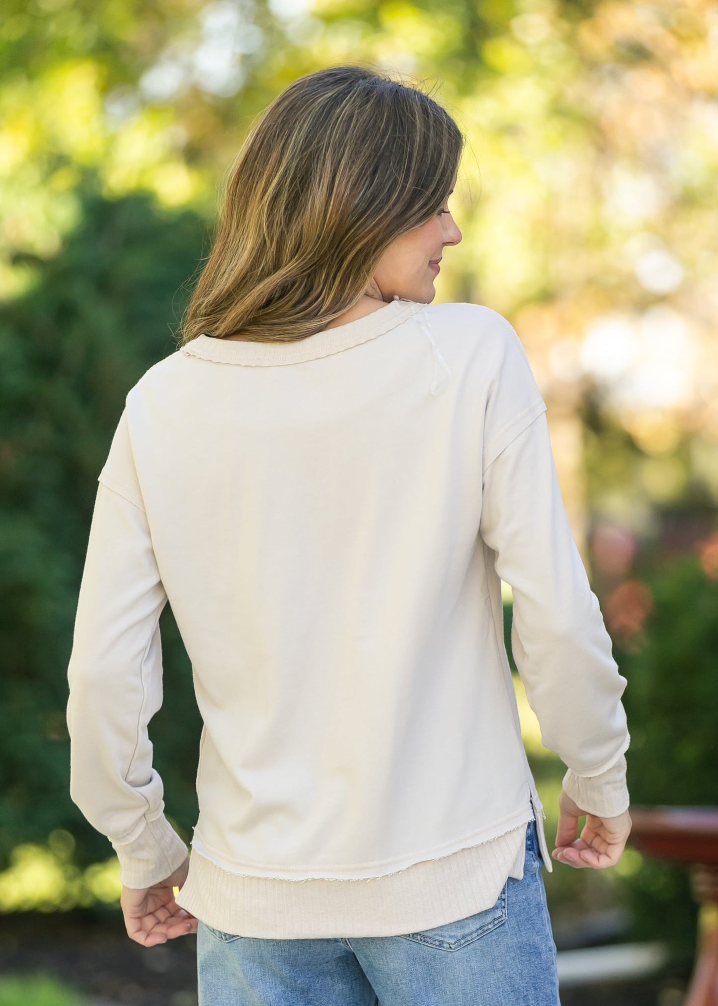 French Terry Exposed Seam Sweatshirt - FINAL SALE