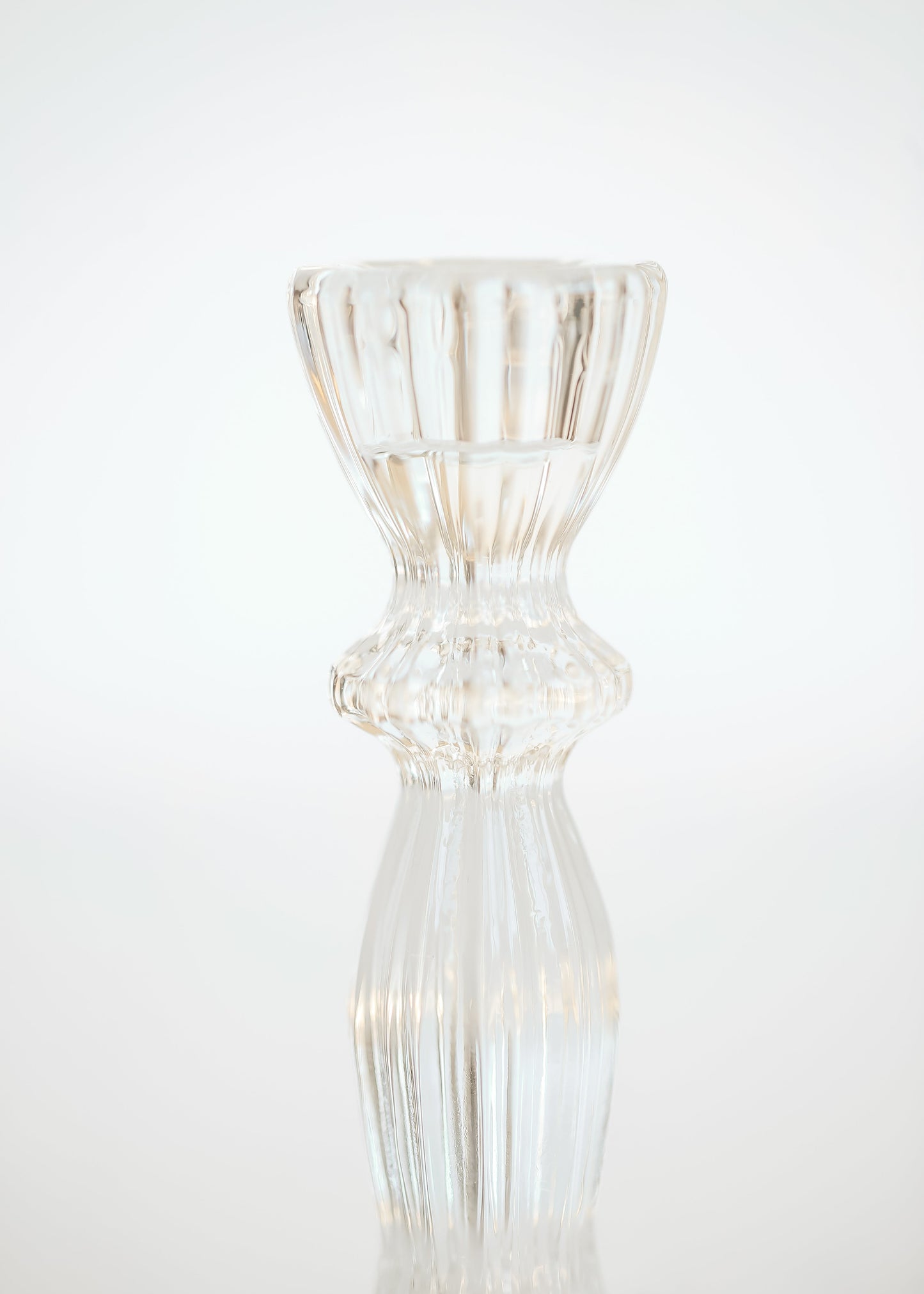 Glass Taper Candlestick Holder - FINAL SALE