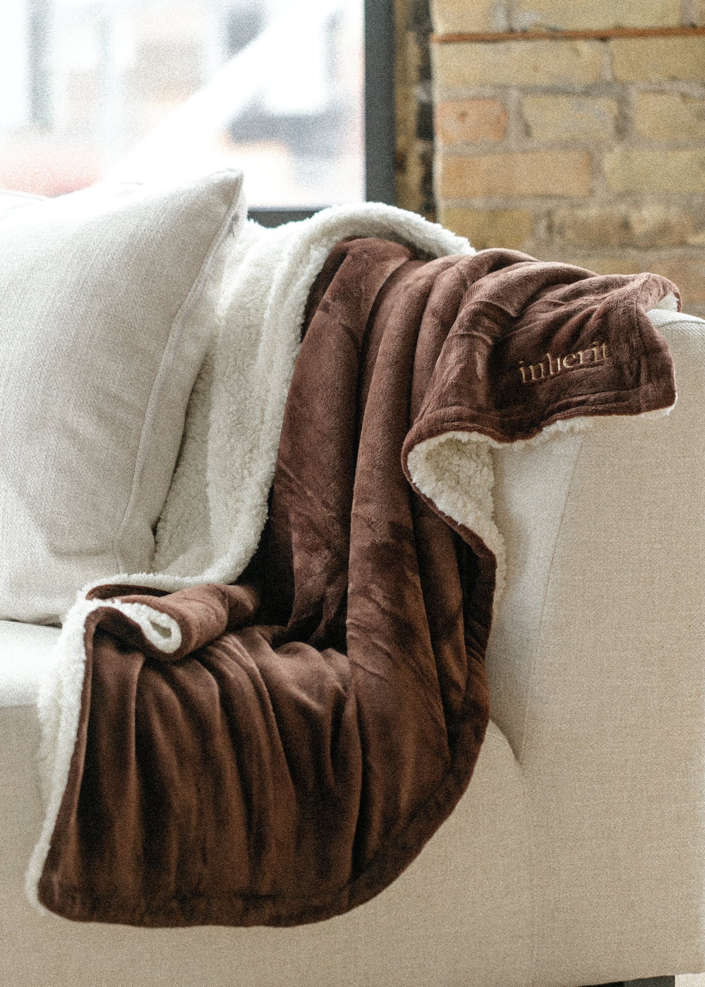 Inherit Softest-Ever Chocolate Sherpa Throw