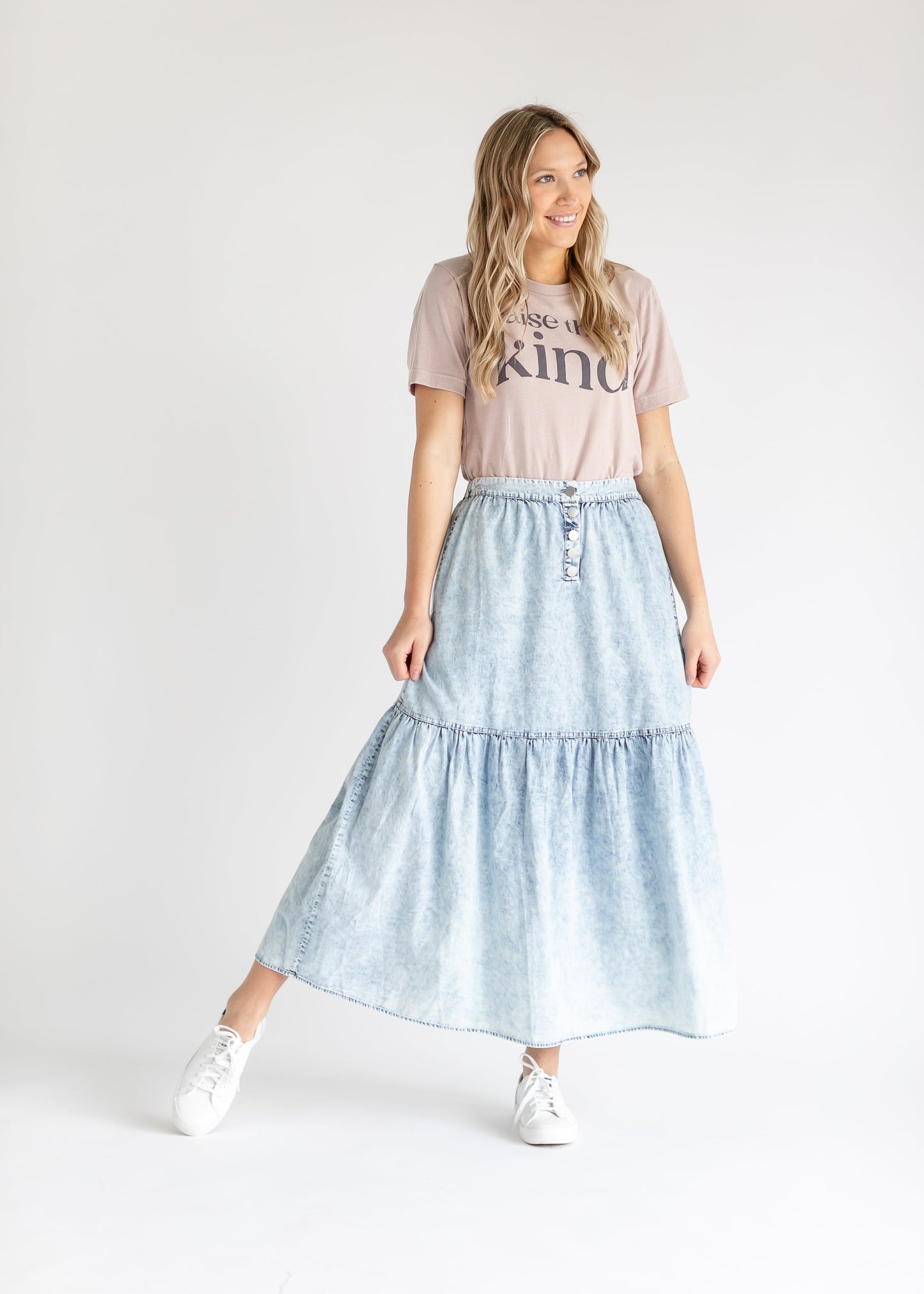 Khloe Chambray Maxi Skirt - FINAL SALE
