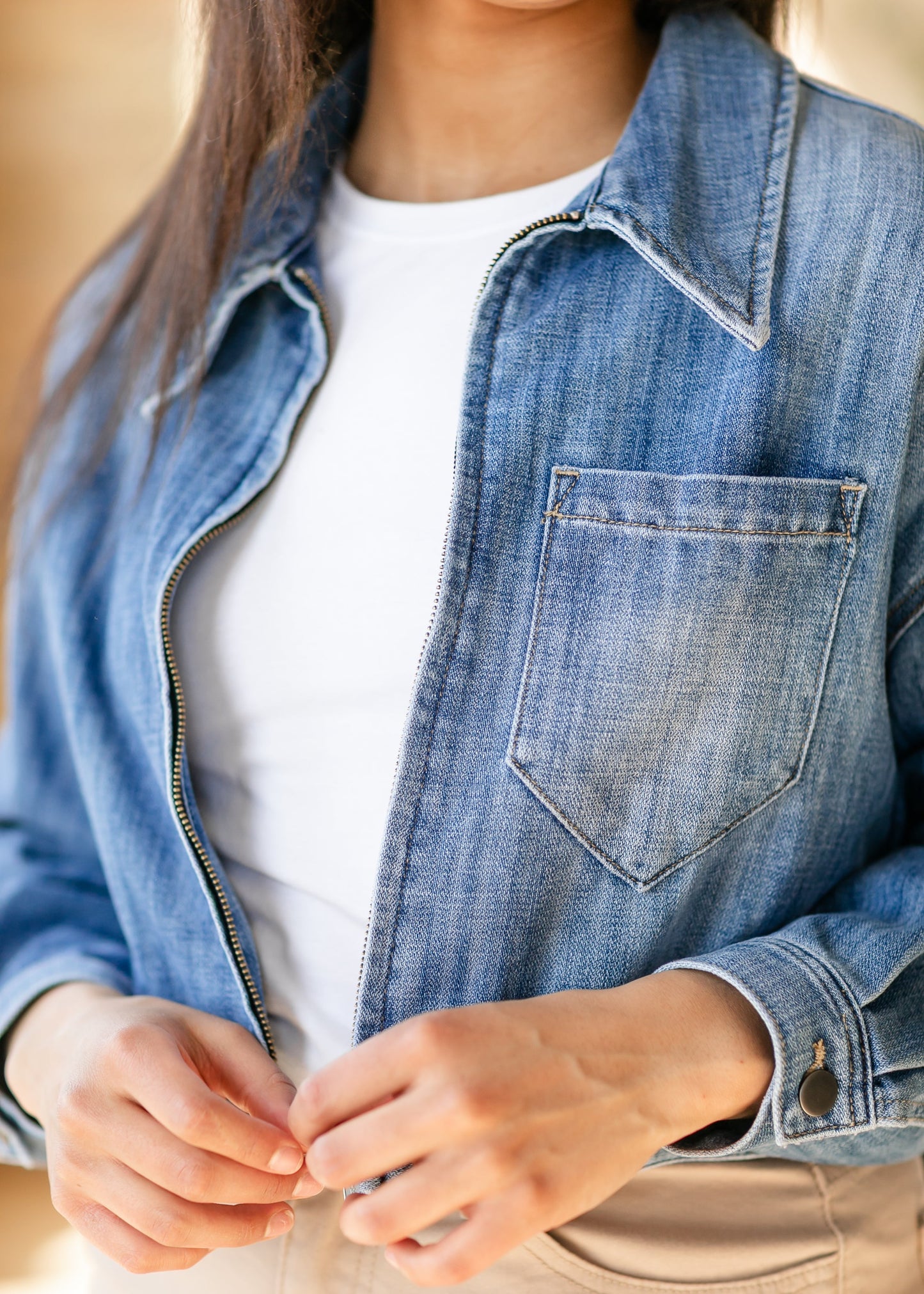 KUT from the Kloth® Luna Oversized Crop Zip Front Jacket - FINAL SALE