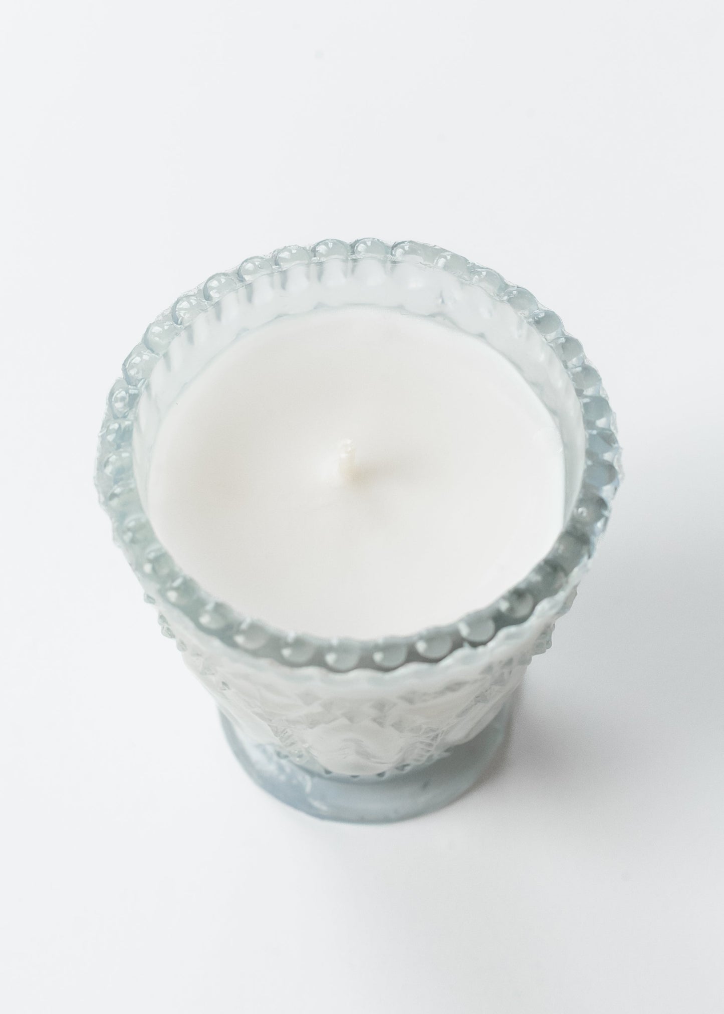 Lavender Vanilla Pressed Glass Candle