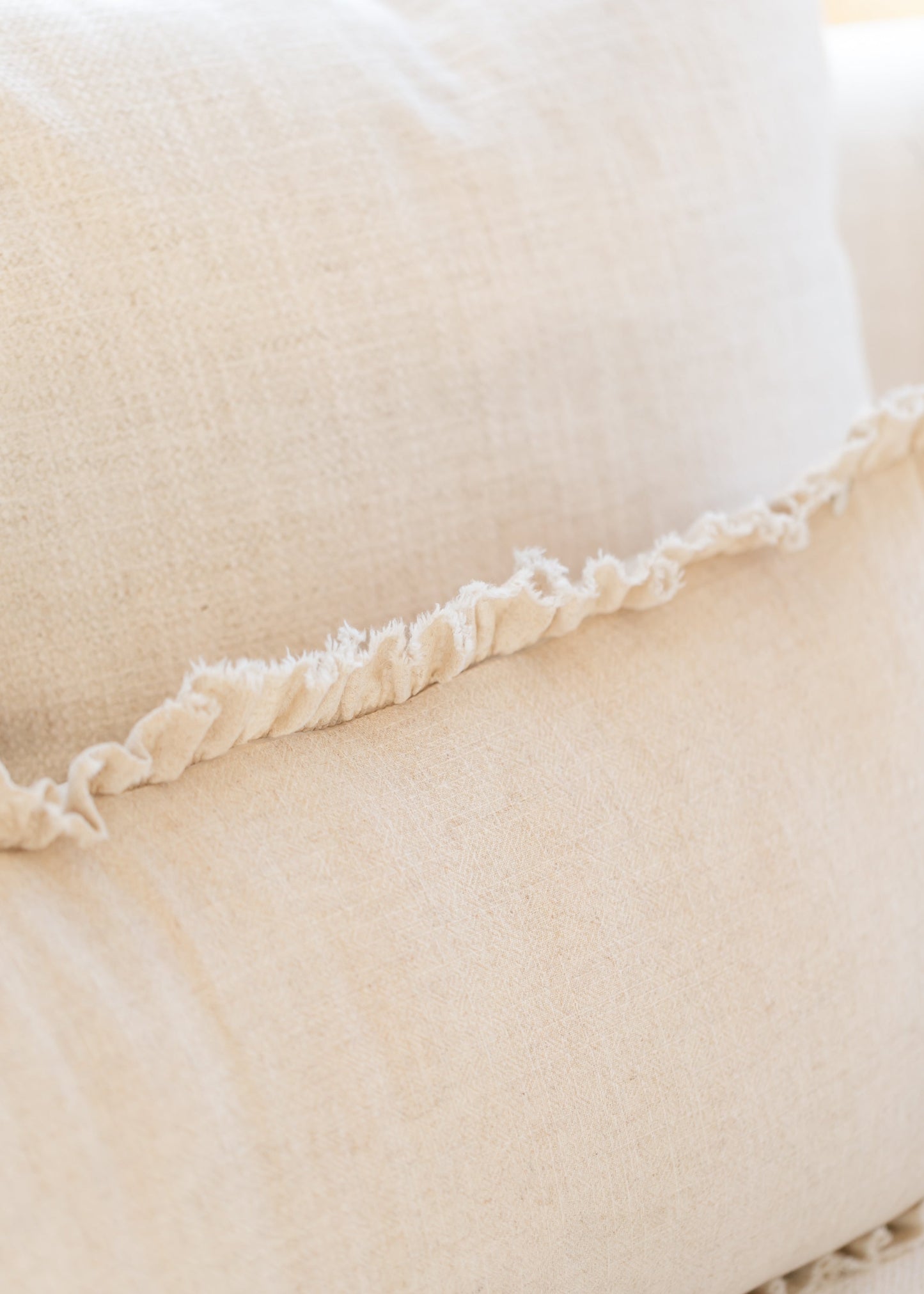 Linen Blend Lumbar Cushion Cover Pillowcase - FINAL SALE