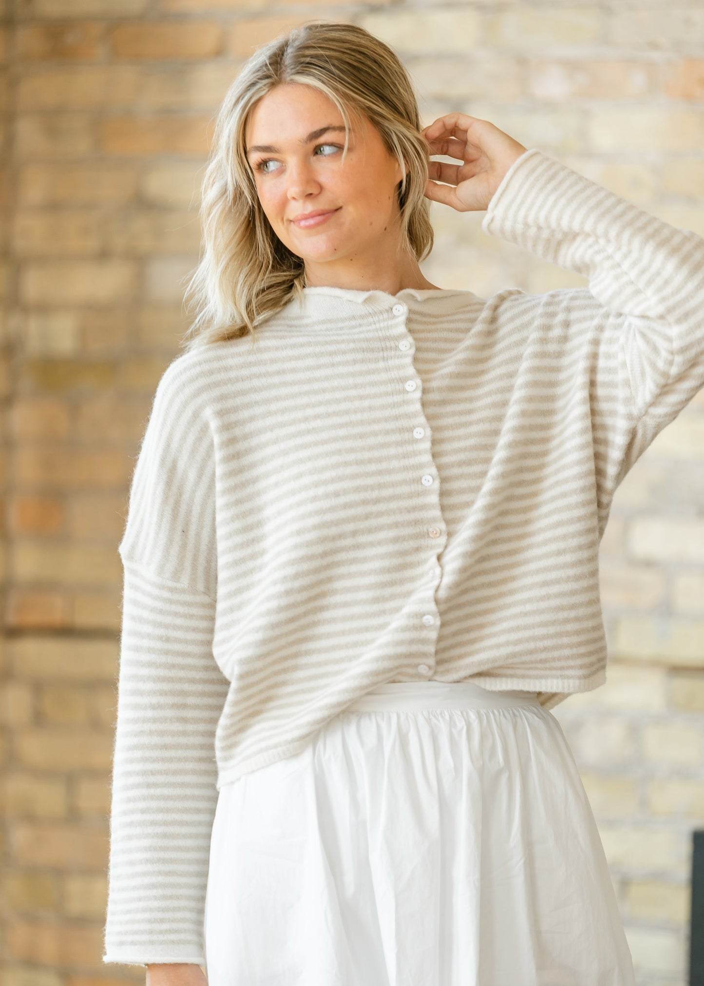 Mini Striped Piper Cardigan