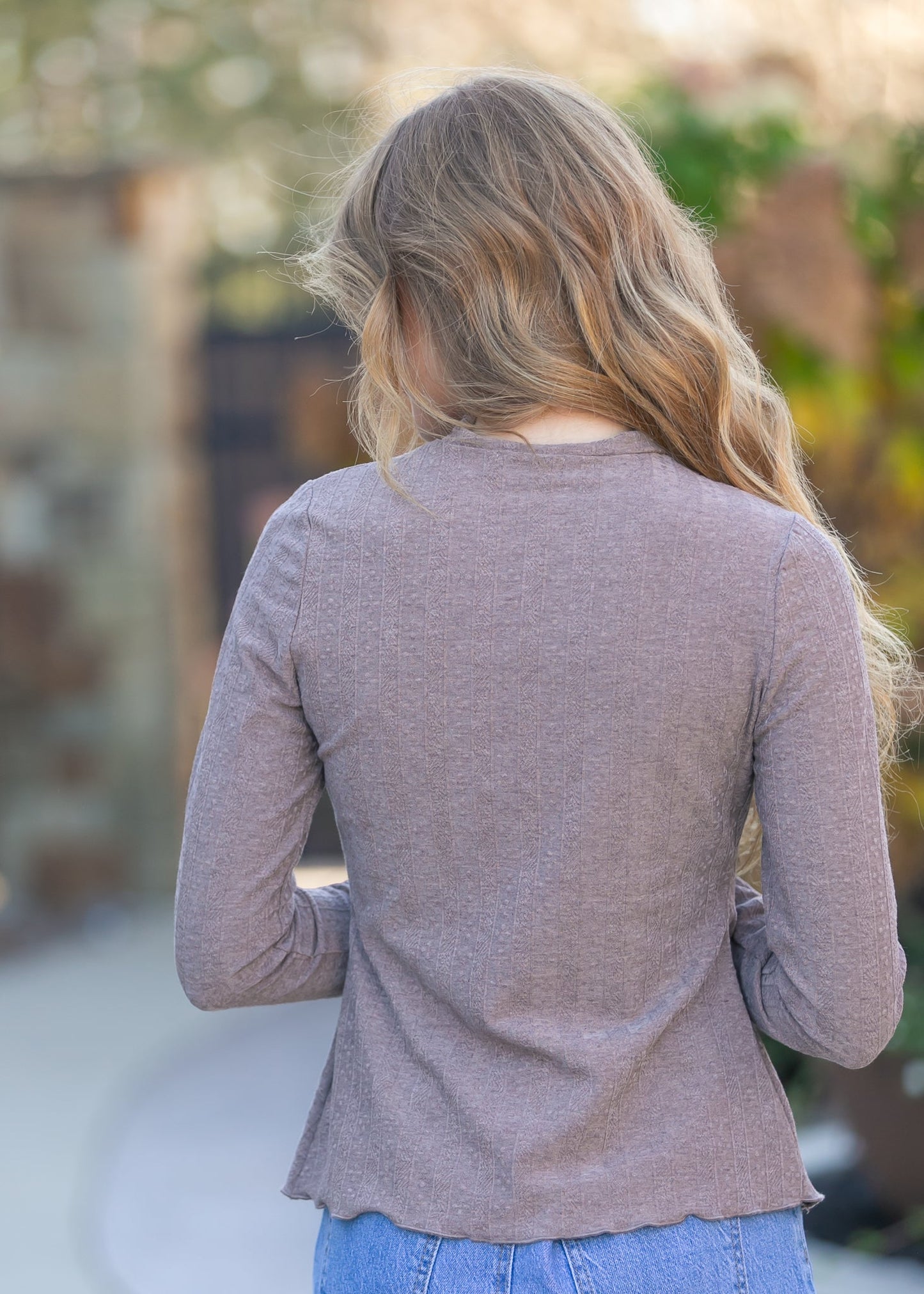 Mock Neck Long Sleeve Top