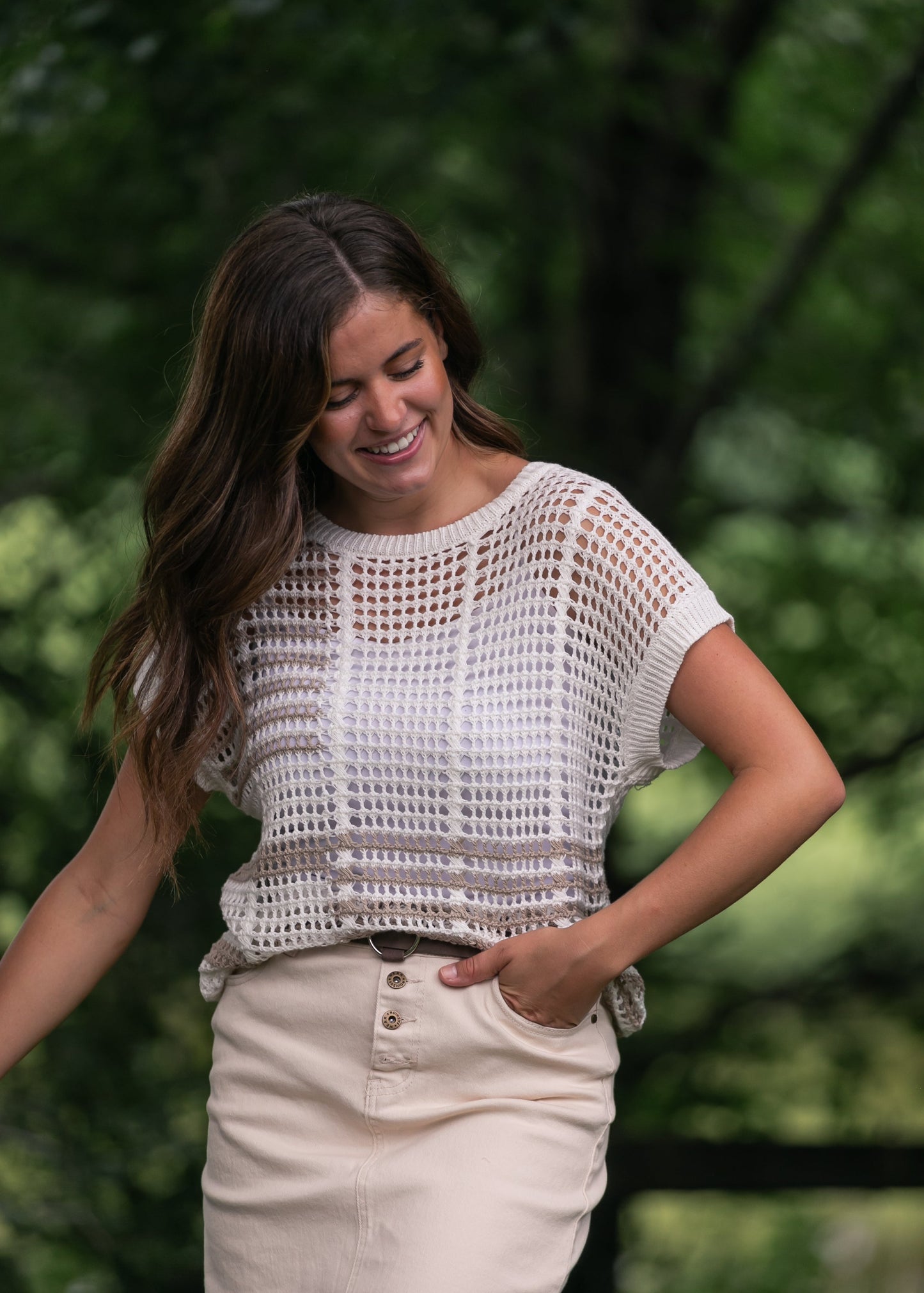 Multi Stripe Crochet Top - FINAL SALE