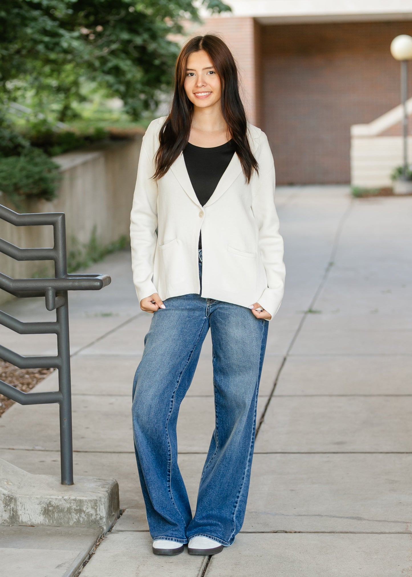 elan Off White Sweater Blazer - FINAL SALE