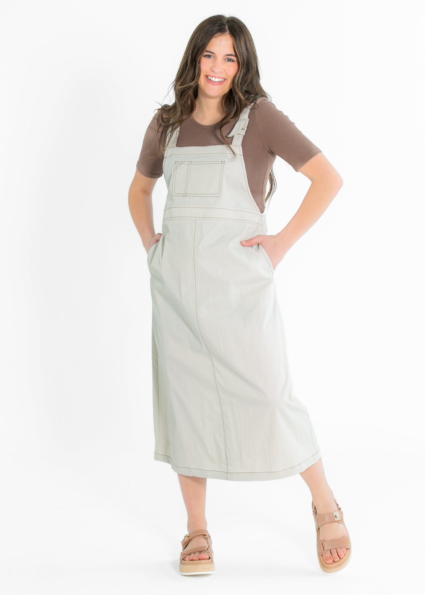 Overall Jumper Stone Wash Maxi Dress - FINAL SALE