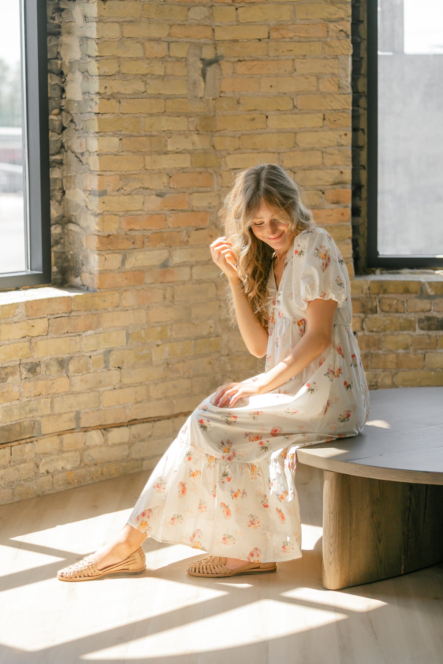 Romantic Floral Puff Sleeve Maxi Dress - FINAL SALE
