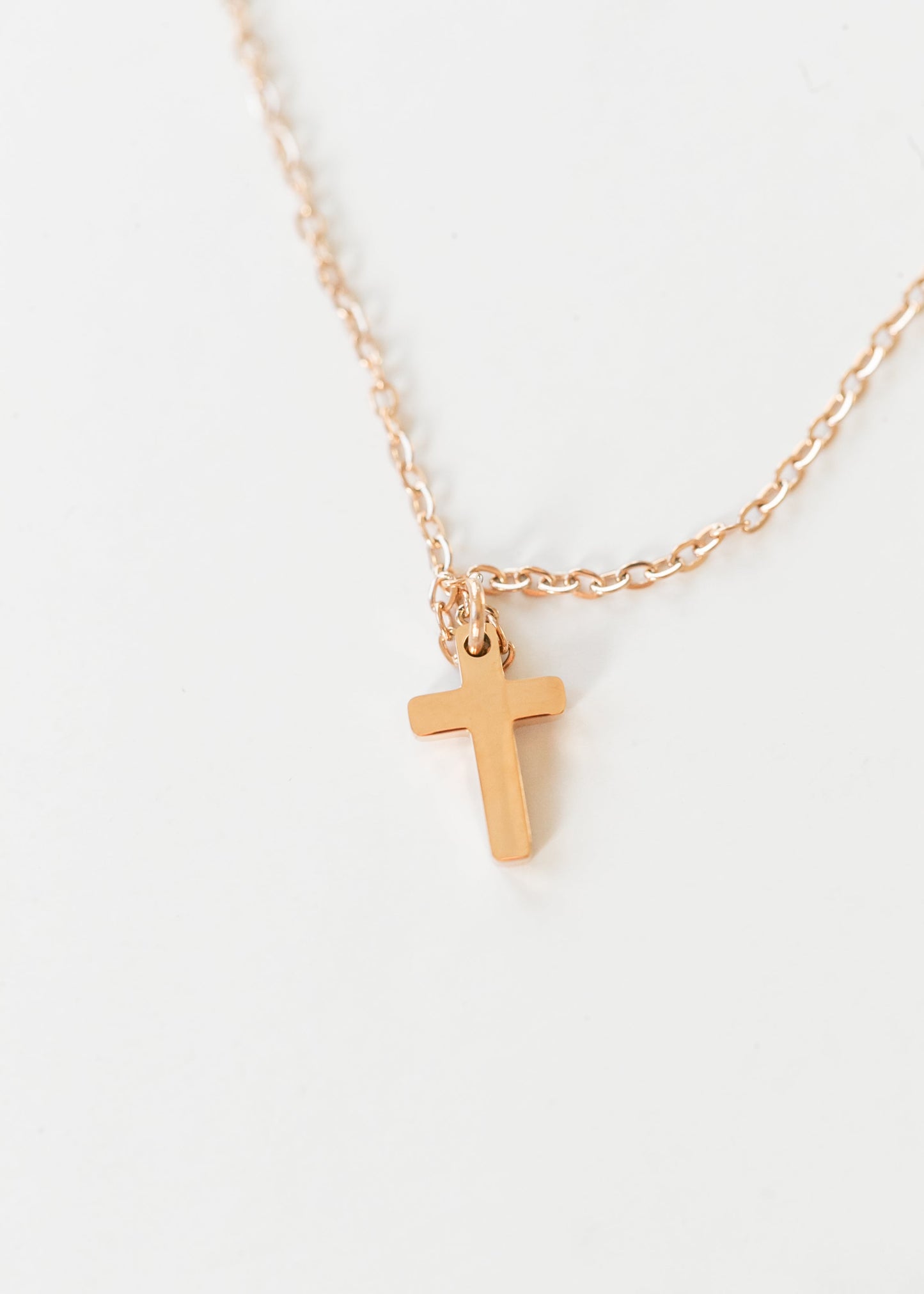 Rose Gold Cross Necklace