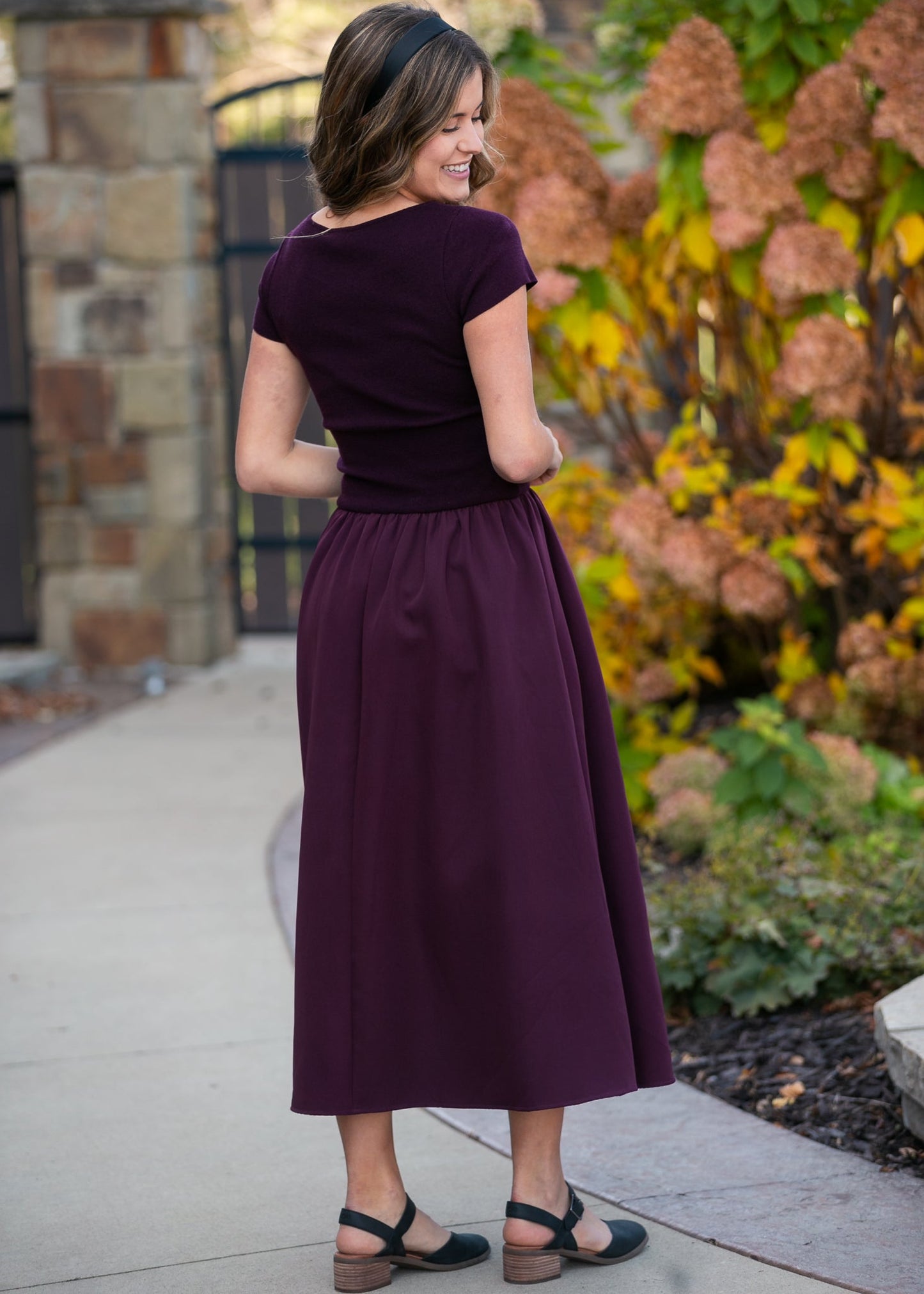 Round Neck Knit Mix Maxi Dress