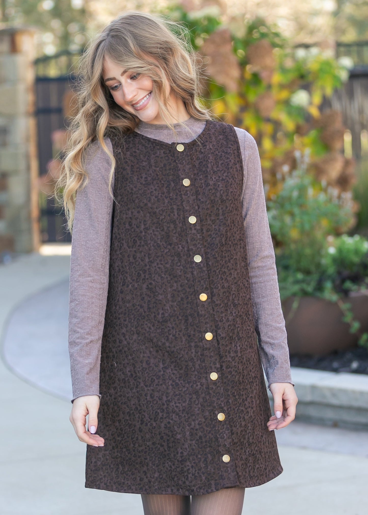 Sleeveless Printed Button Down Midi Dress - FINAL SALE