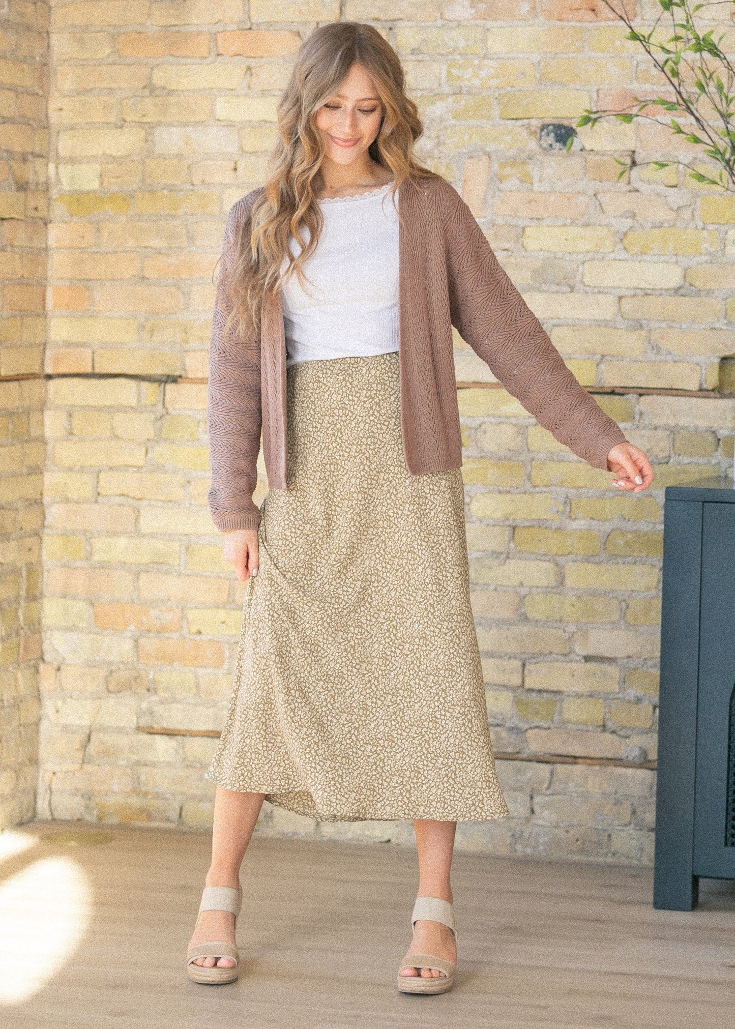 Sweet Pea June Floral Print Maxi Skirt