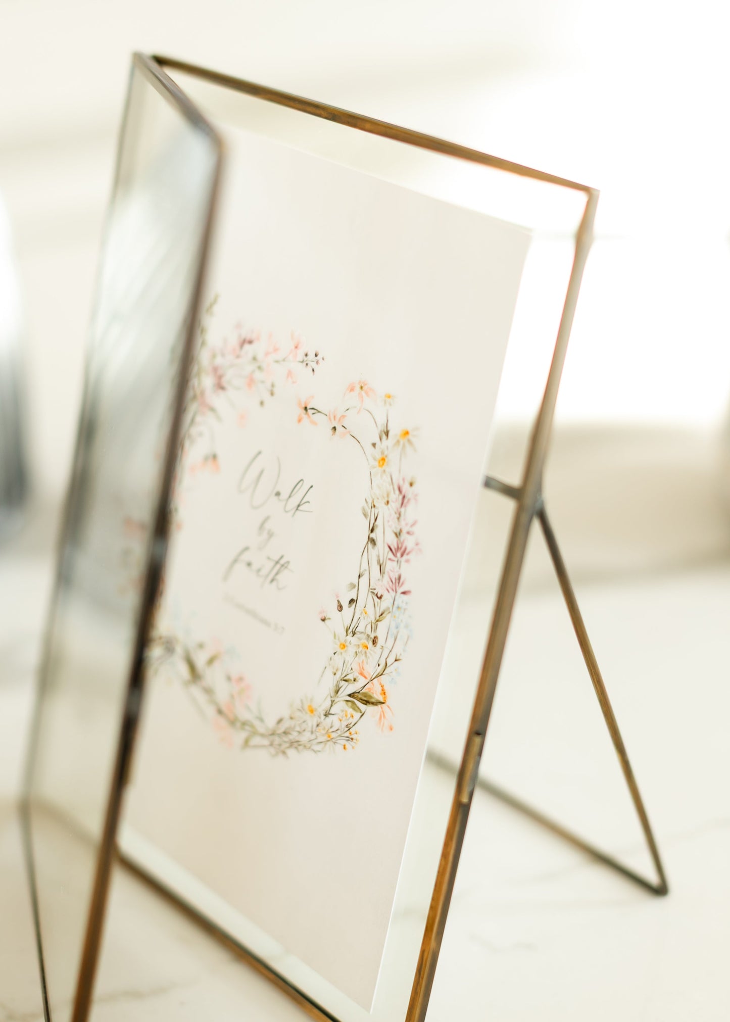 Tabletop Gold Floating Frame - FINAL SALE