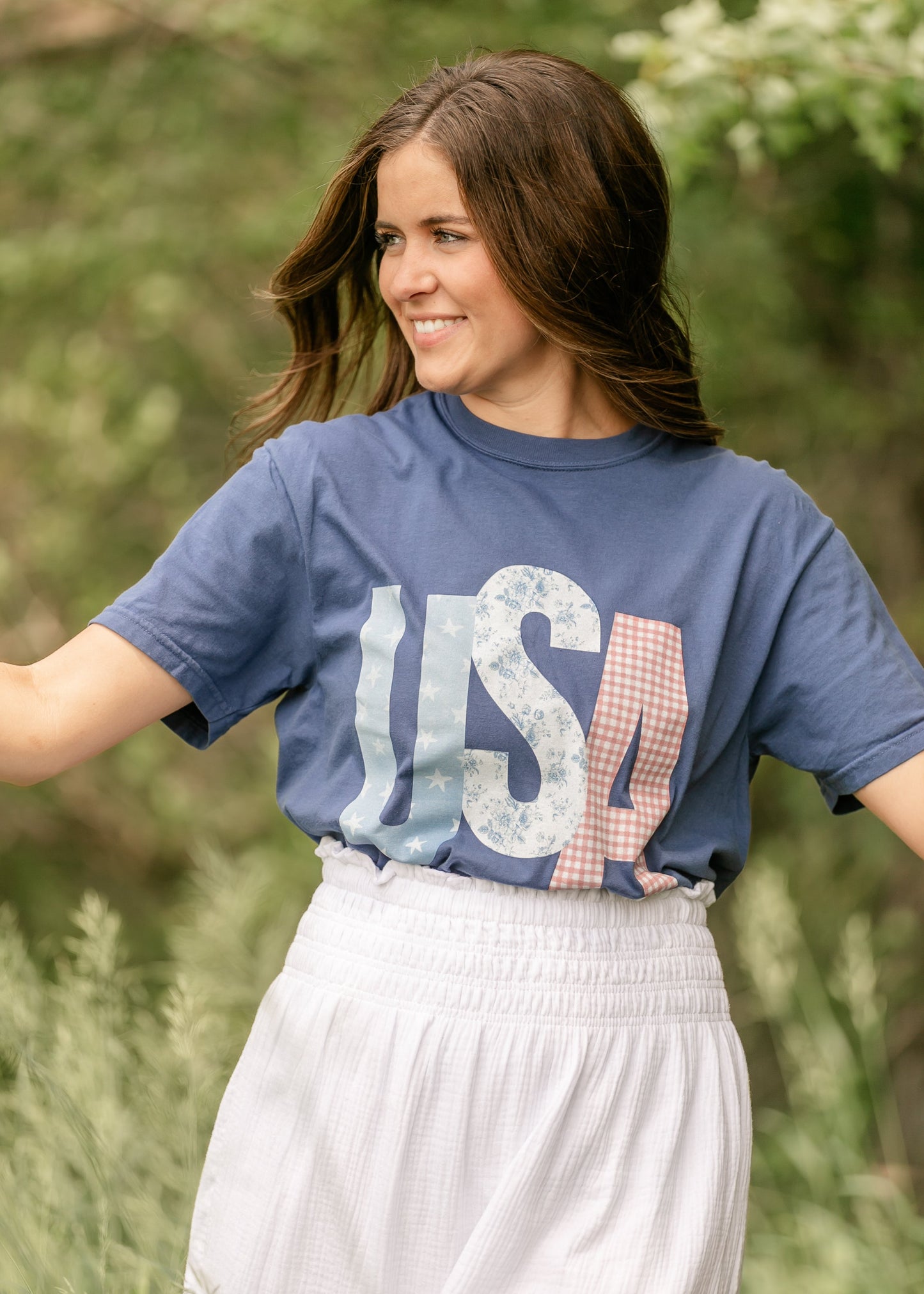 USA Picnic Patchwork T-shirt - FINAL SALE