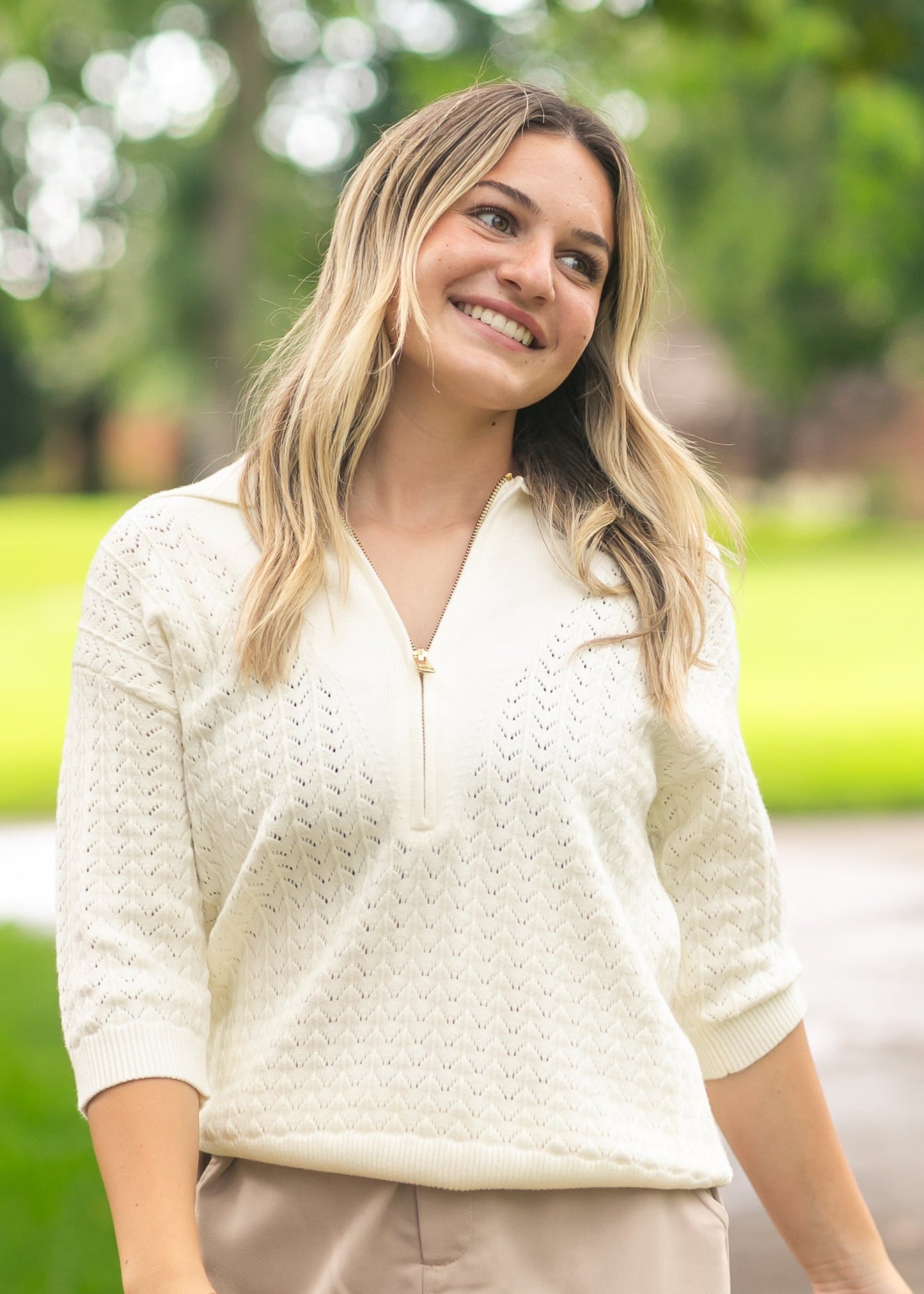 Varley® Arney Half Zip Knit Polo Top - FINAL SALE