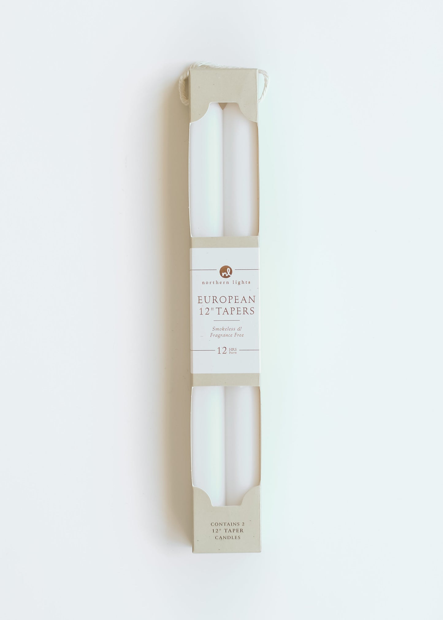12" European Taper Candles 2 Pack - FINAL SALE