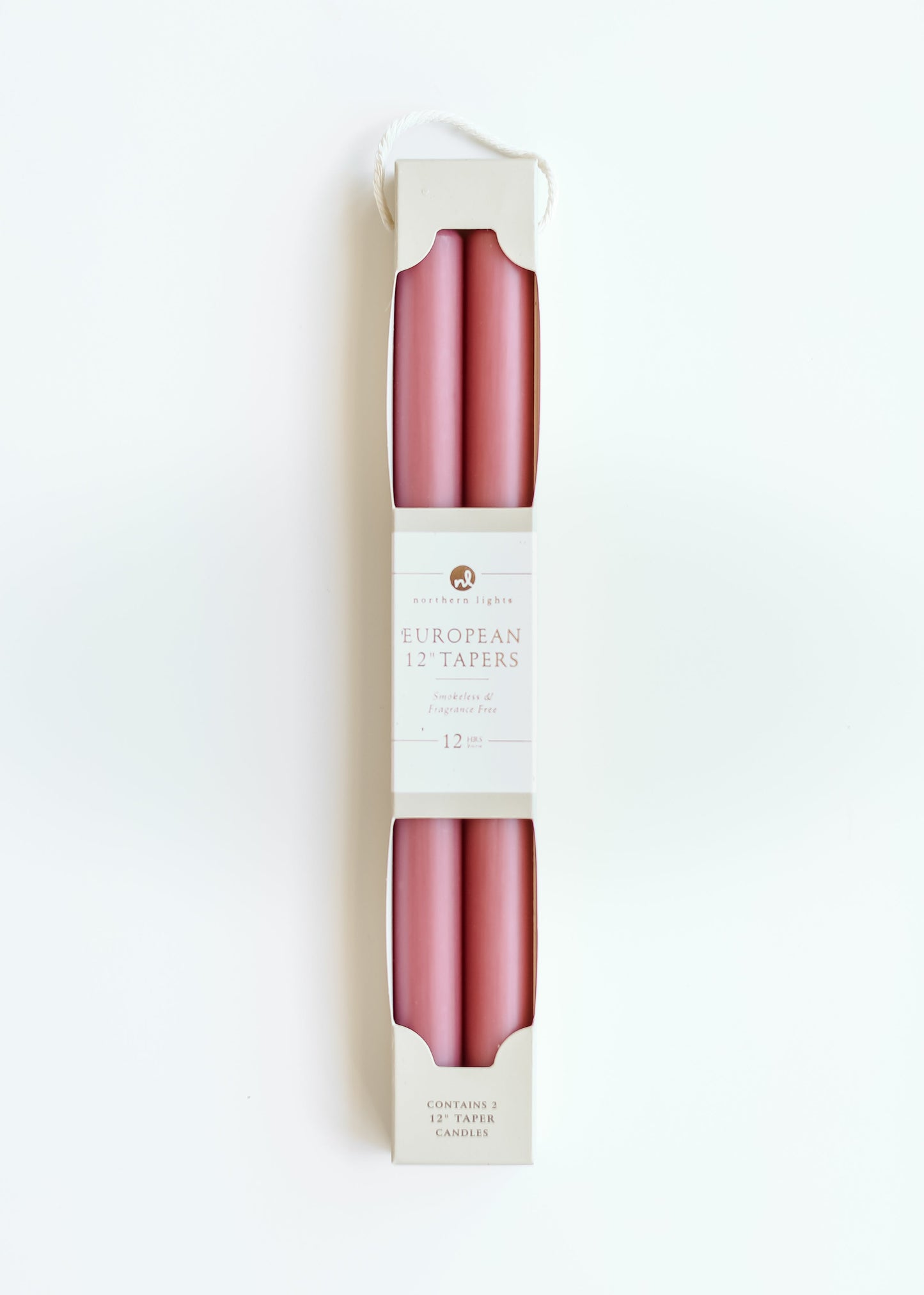 12" European Taper Candles 2 Pack - FINAL SALE