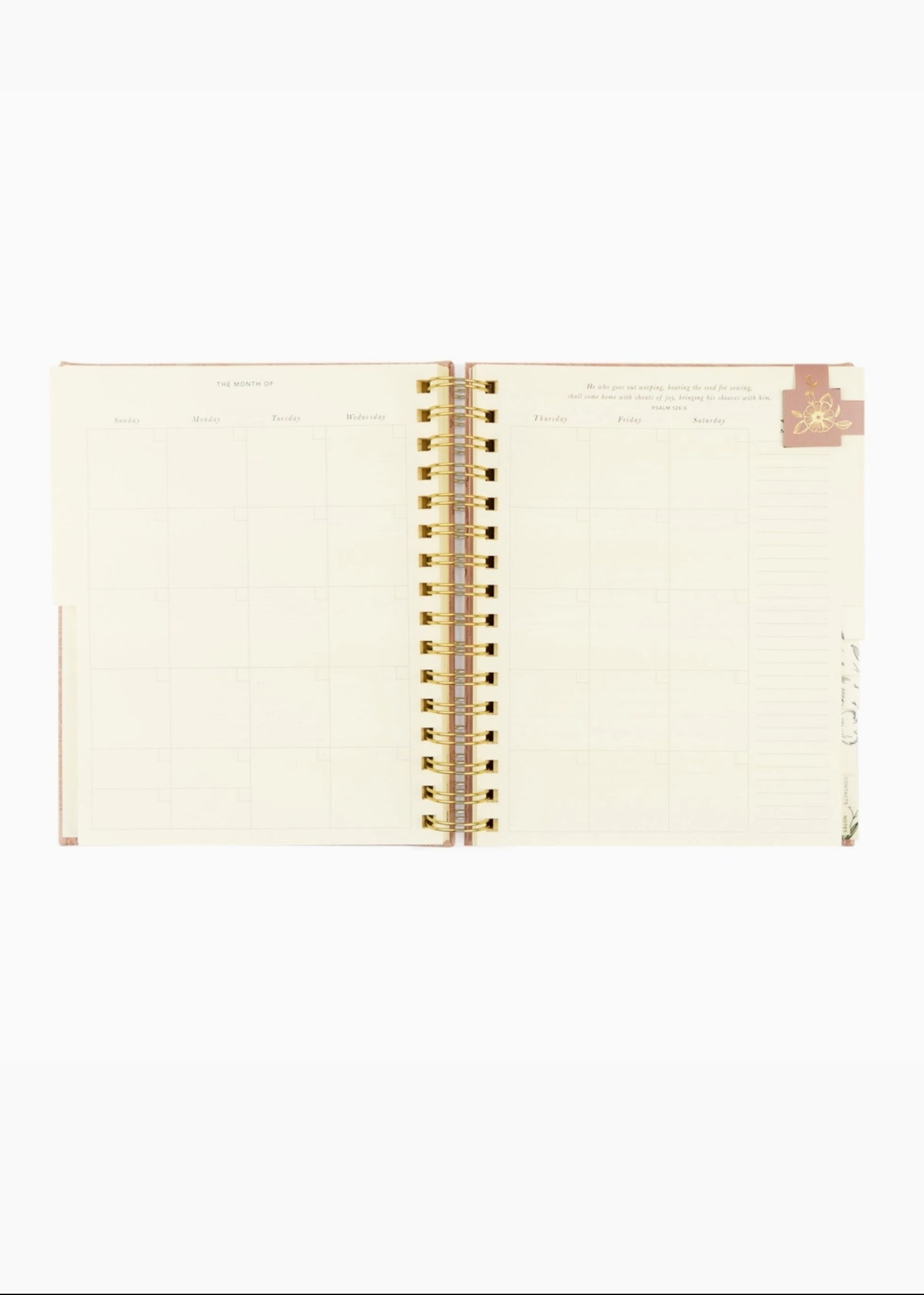 12-Month Undated Spiral Planner Sonora Theme