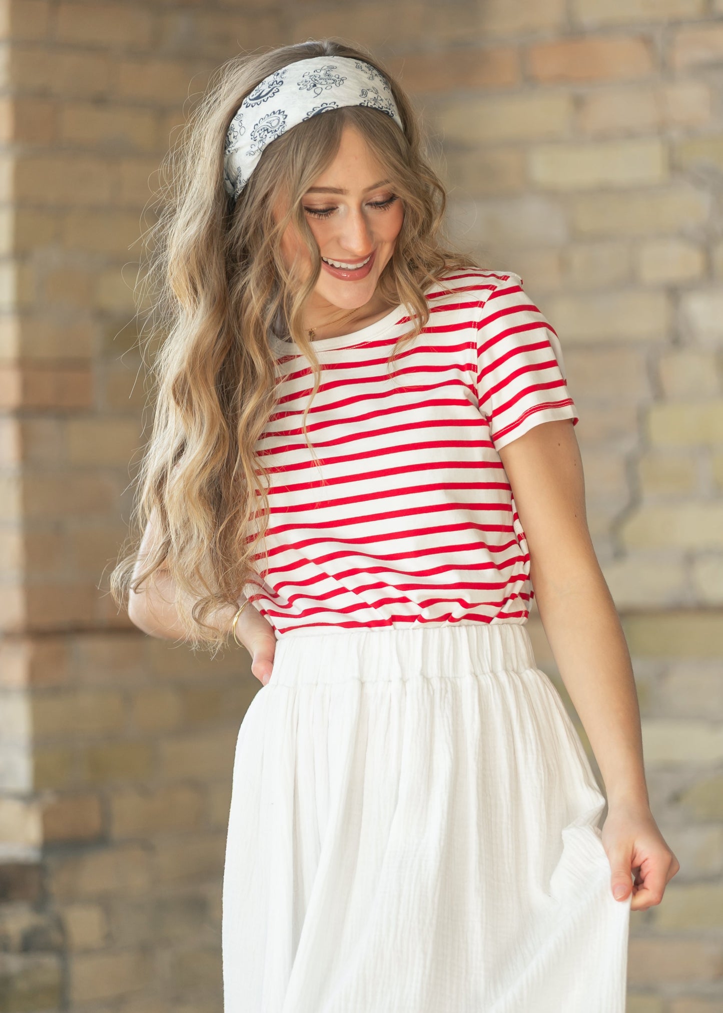 Essential Red Stripe Short Sleeve T-Shirt