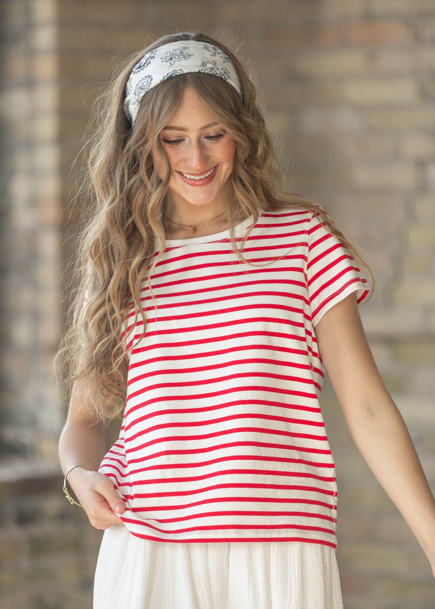 Essential Red Stripe Short Sleeve T-Shirt