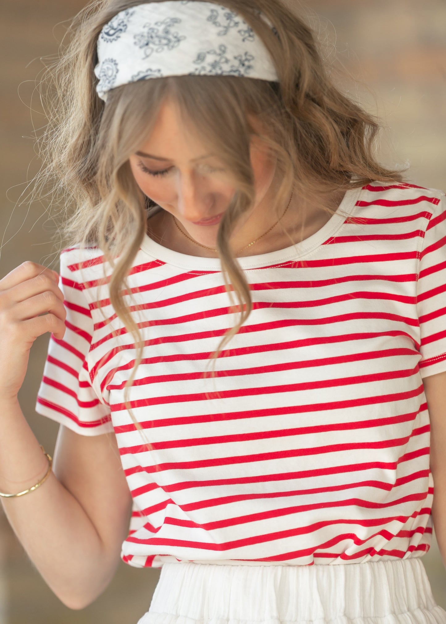 Essential Red Stripe Short Sleeve T-Shirt