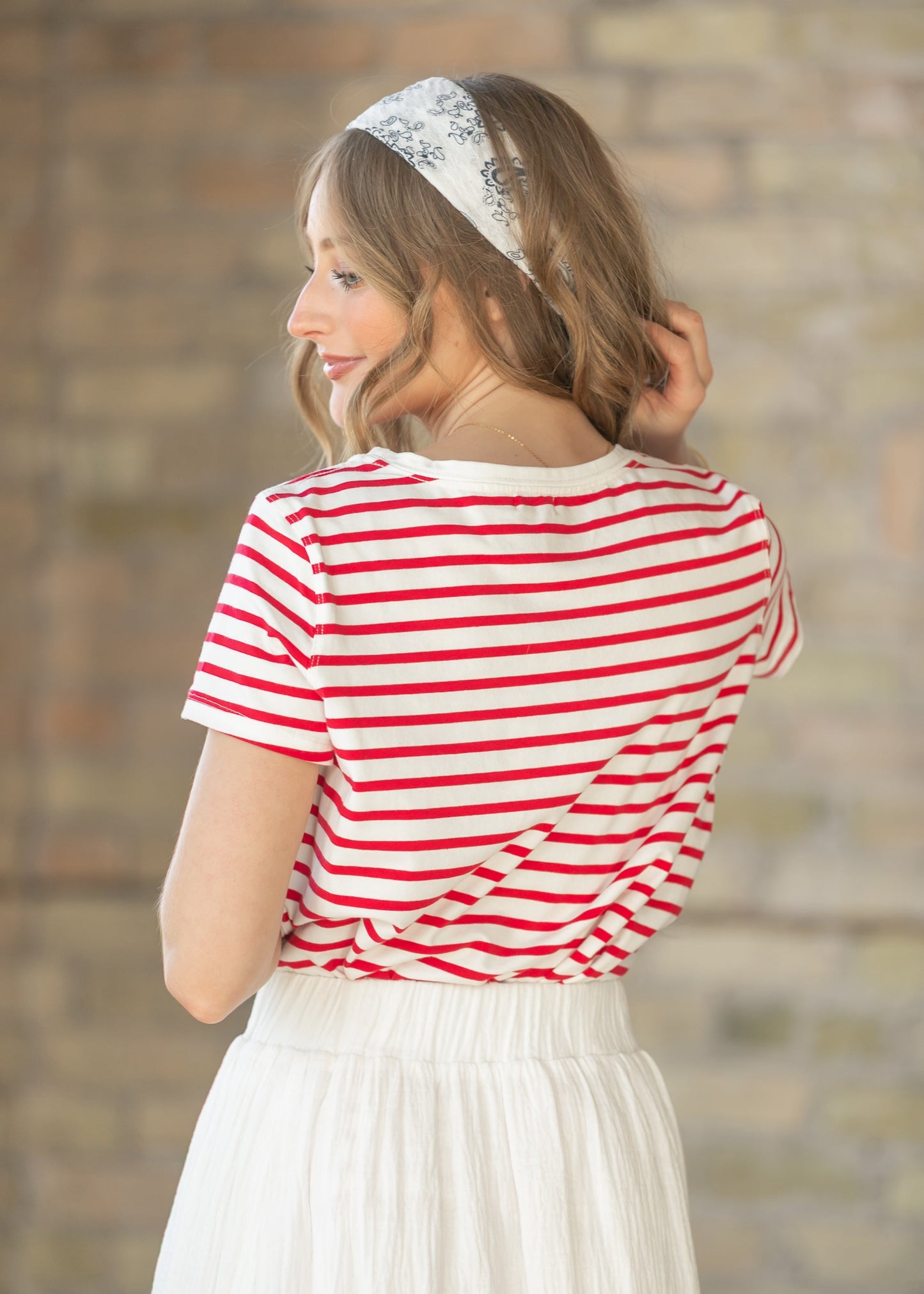 Essential Red Stripe Short Sleeve T-Shirt
