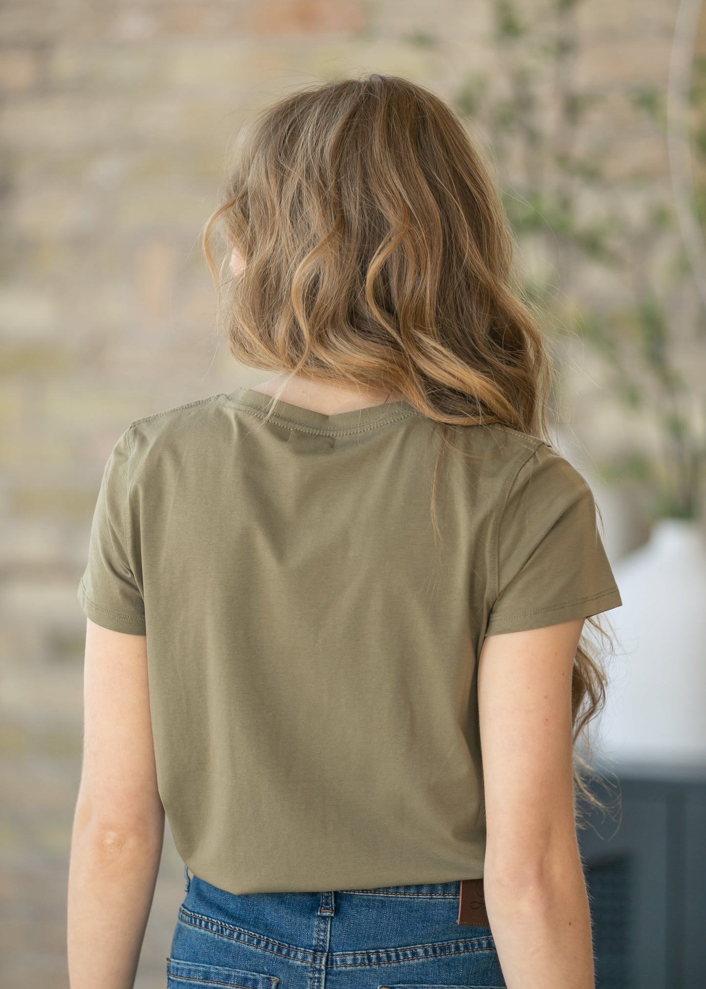 Essential Olive Crew Basic T-shirt