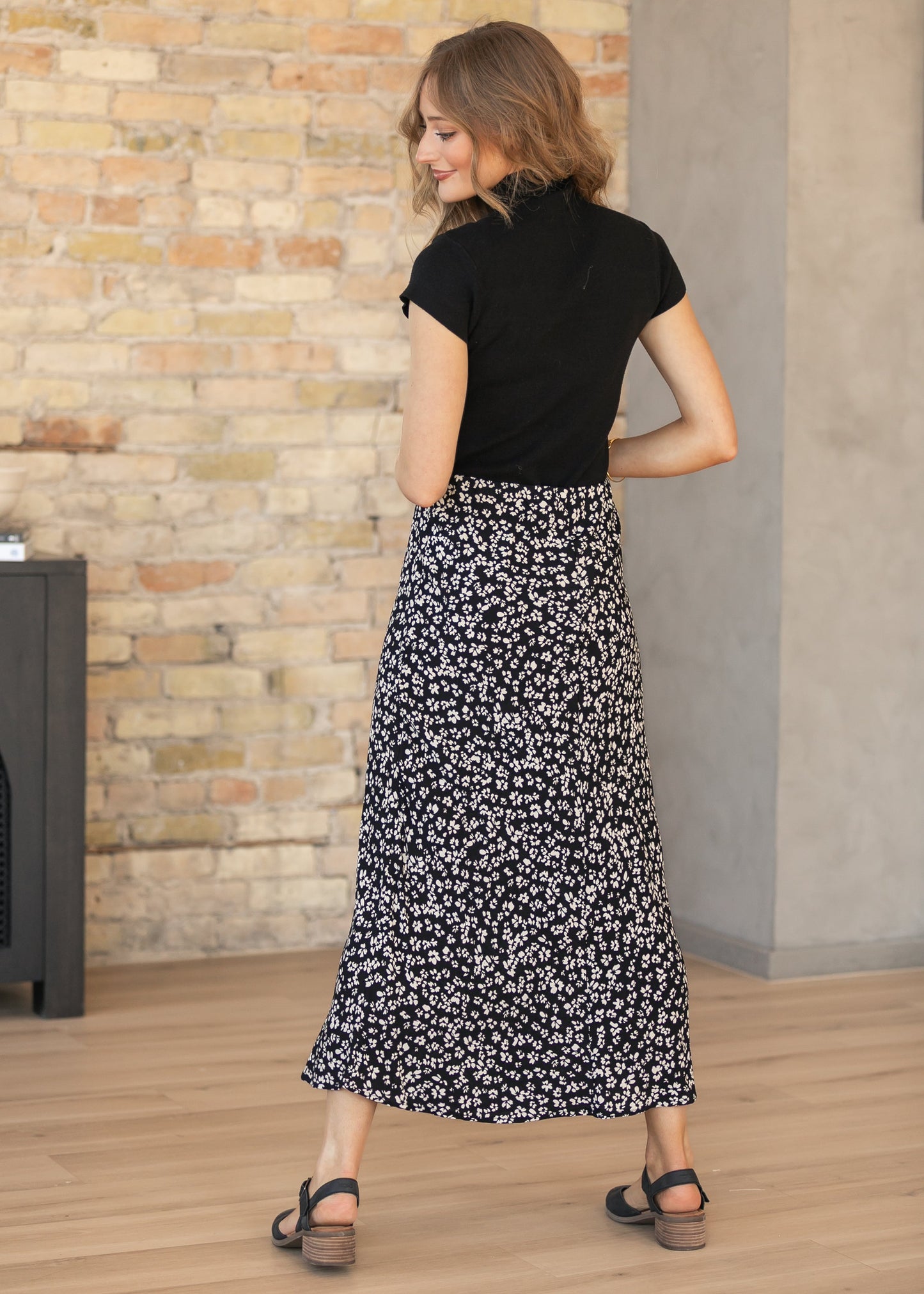 Knit Black Mock Neck Top