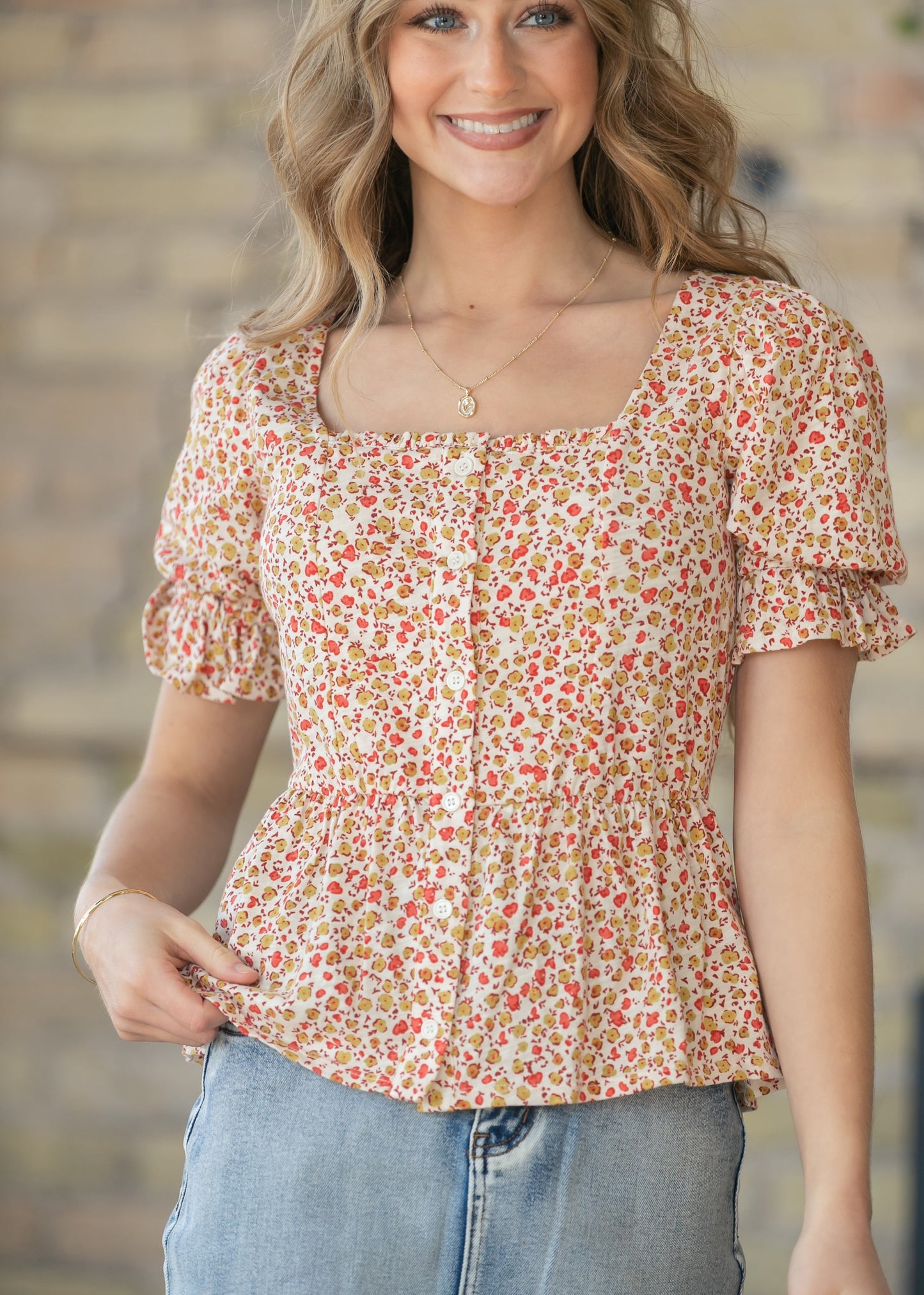 LIVERPOOL® Half Sleeve Square Neck Top