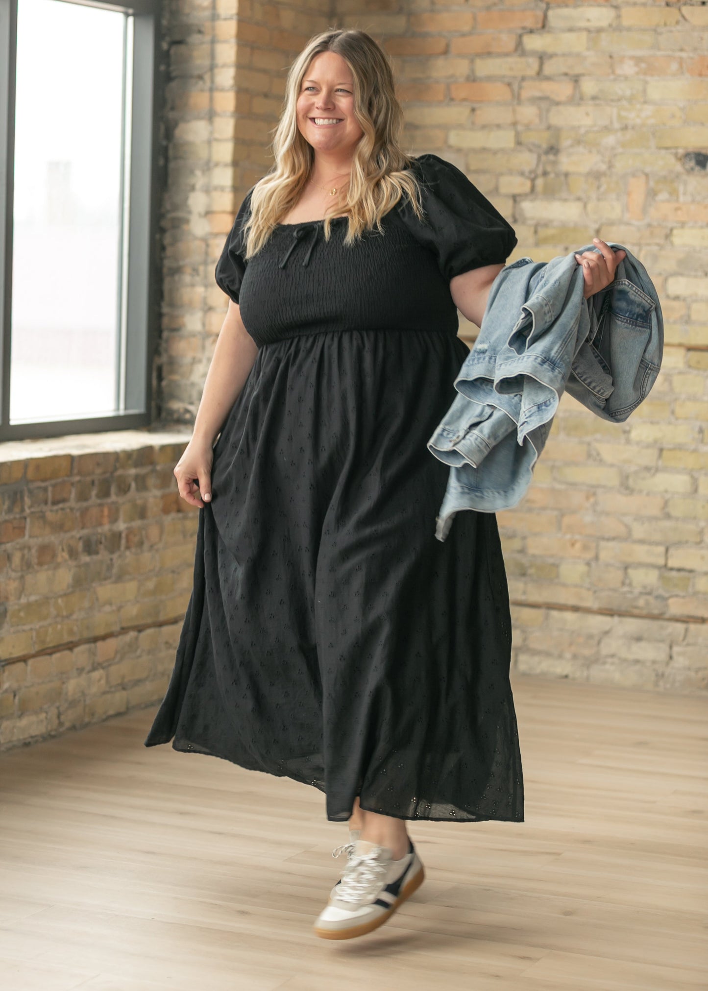 Rayna Black Eyelet Maxi Dress