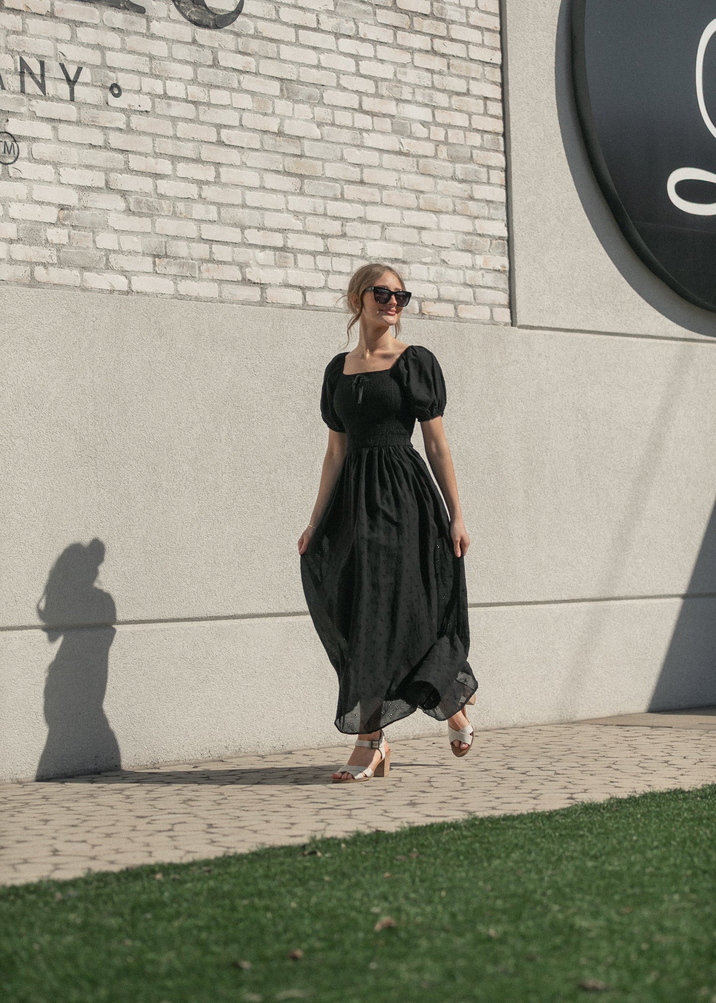 Rayna Black Eyelet Maxi Dress